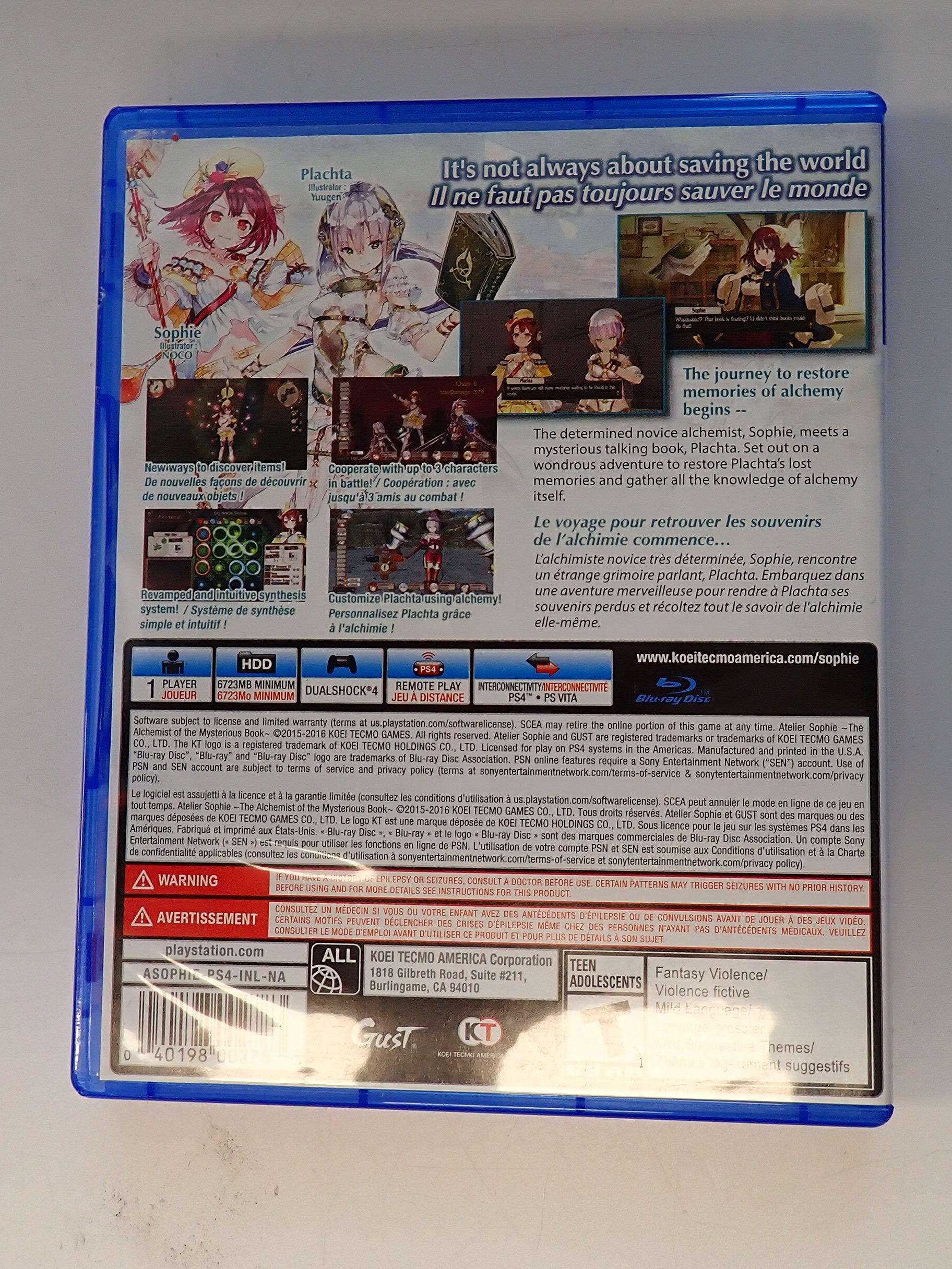Atelier Sophie: The Alchemist of the Mysterious Book - PS4 [Pre-Owned]
