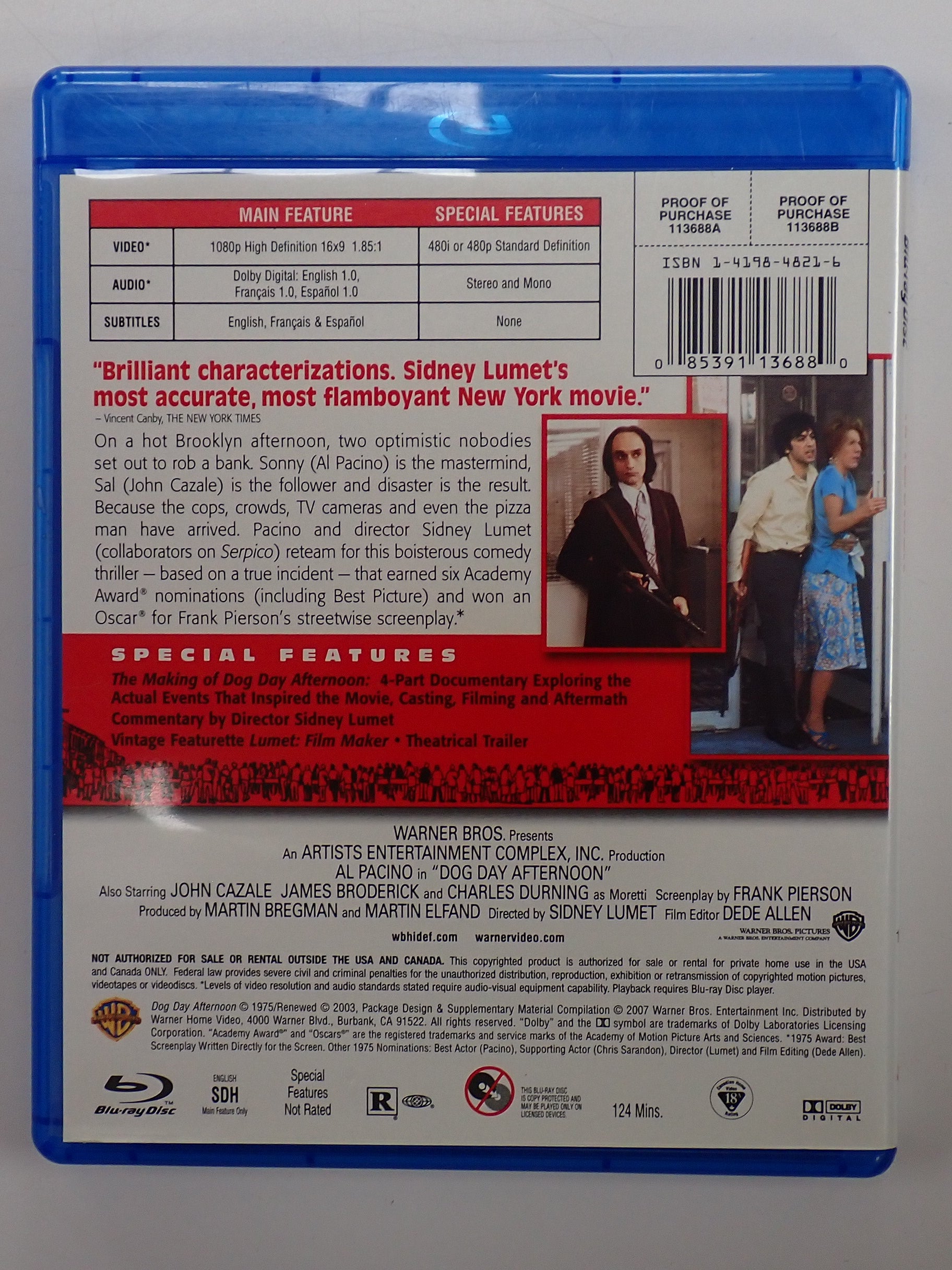 Al Pacino Dog Day Afternoon - Blu-ray [Pre-Owned]