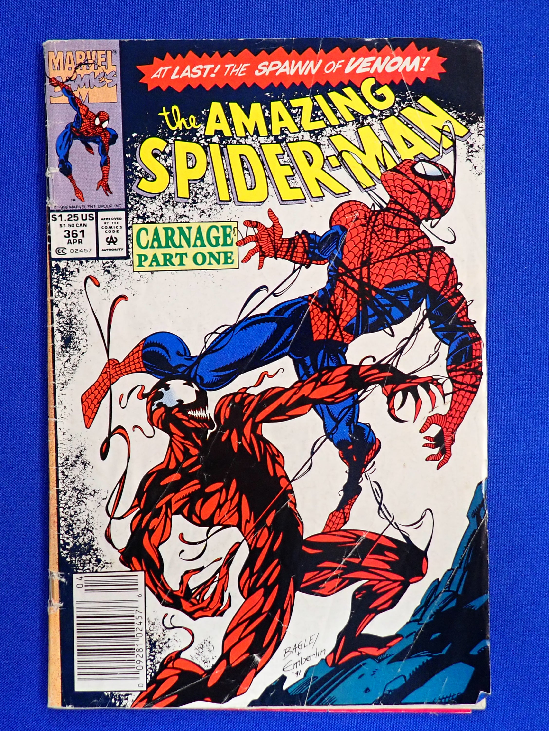 Amazing Spider-Man #361 (1992) - VG (4.0) - 1st Carnage