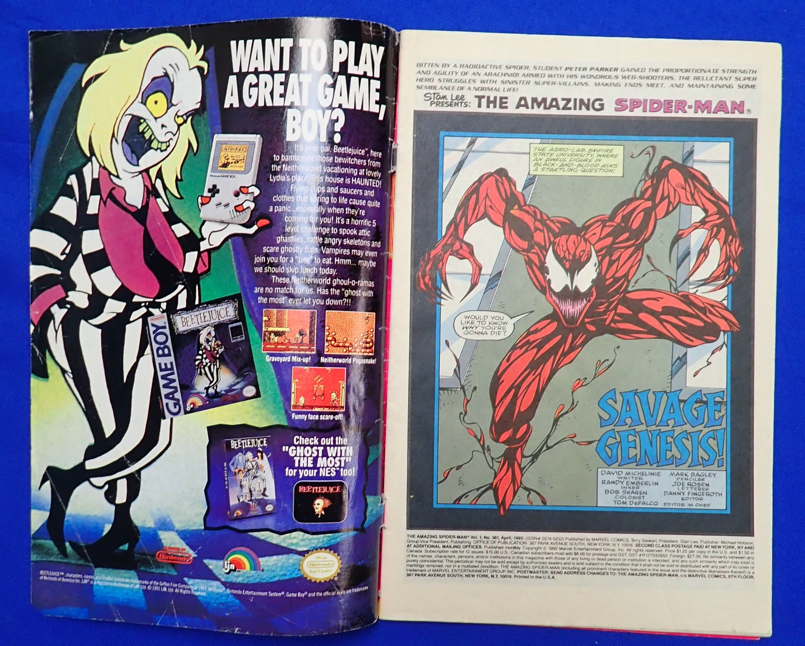 Amazing Spider-Man #361 (1992) - VG (4.0) - 1st Carnage