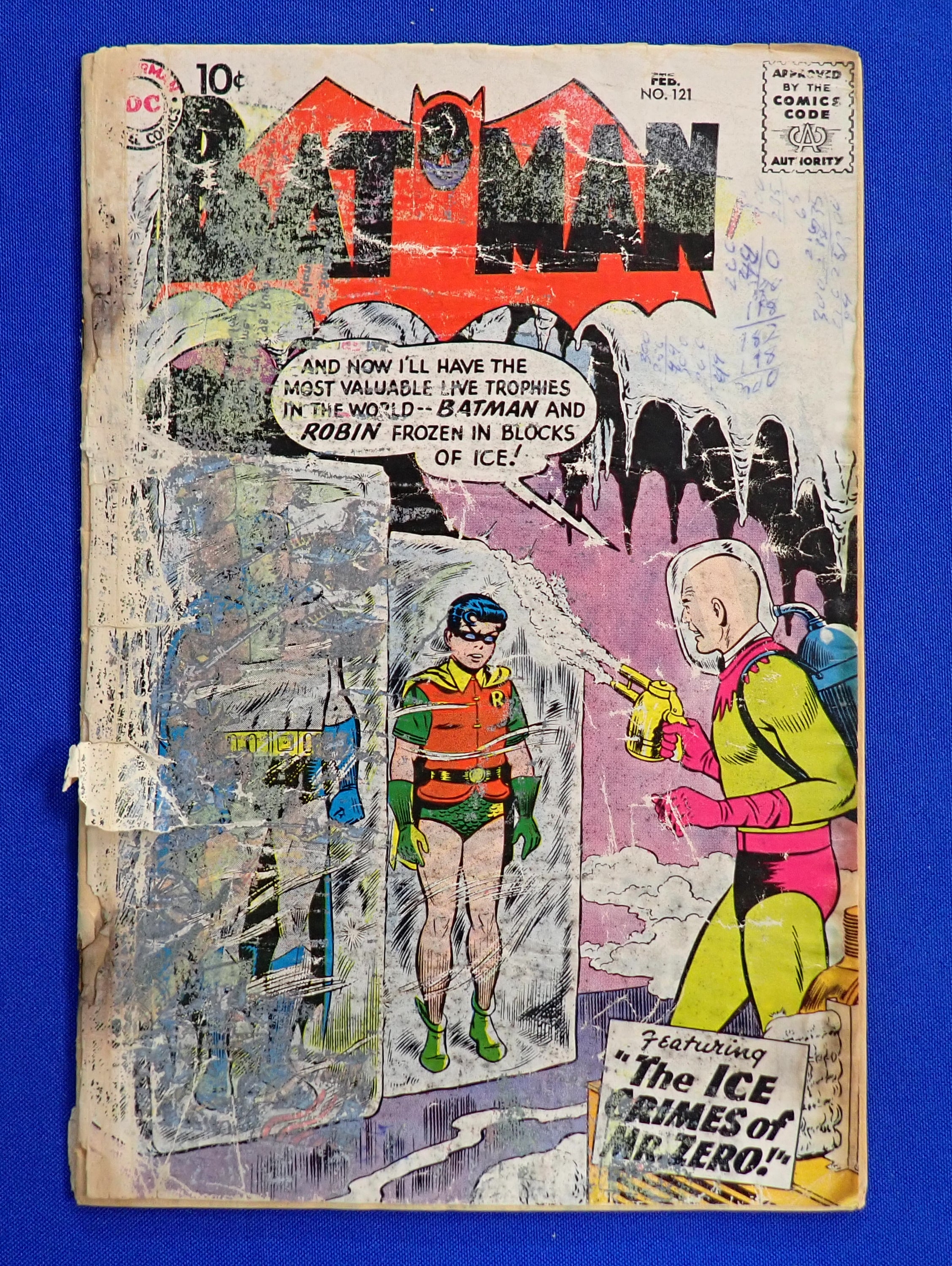 Batman #121 (1959) - PR (0.5) - 1st Mr. Freeze - Low grade, covers detached