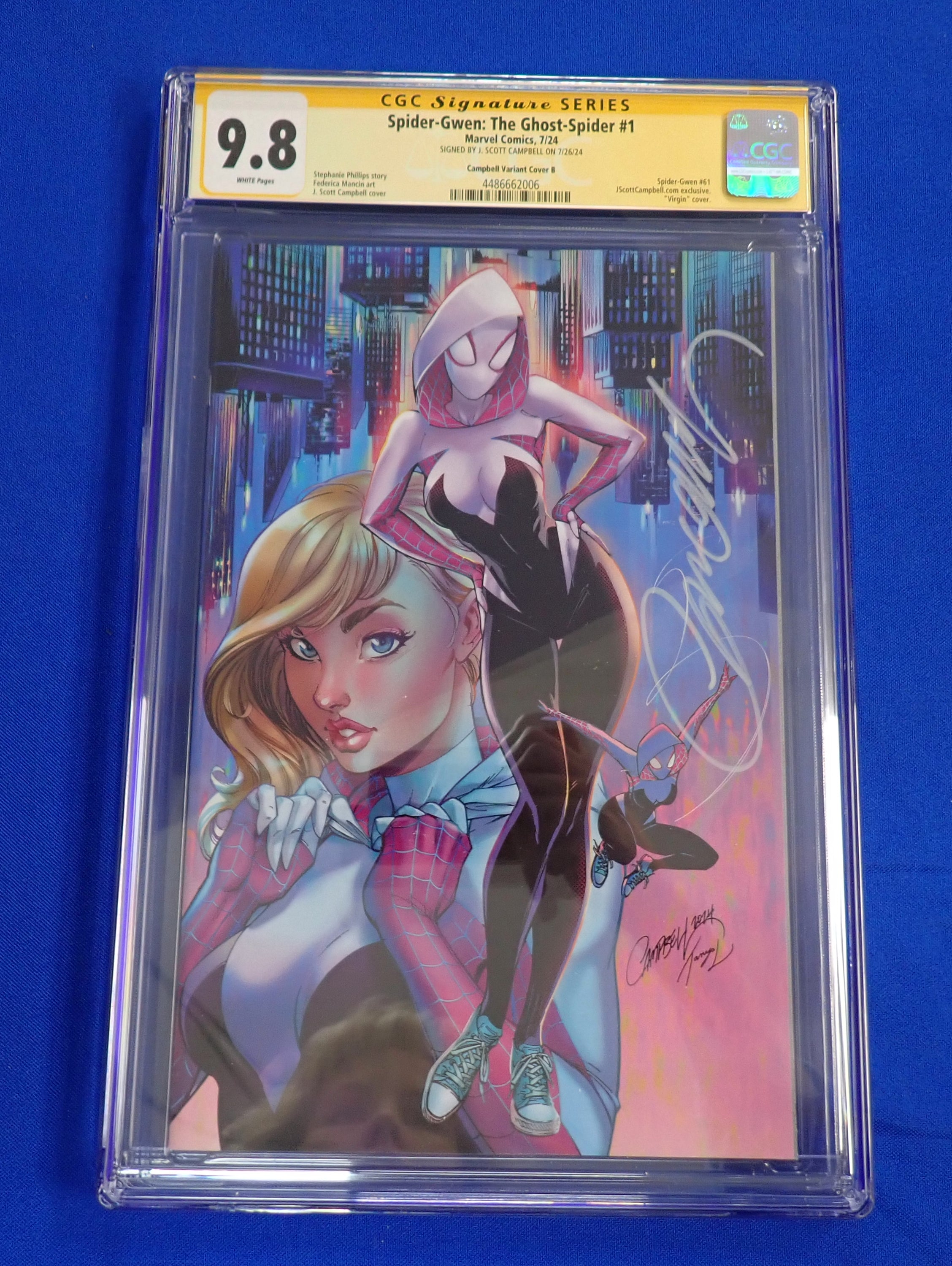 Spider-Gwen: The Ghost Spider #1 (2024) - CGC 9.8 - J. Scott Campbell Cover + Signature