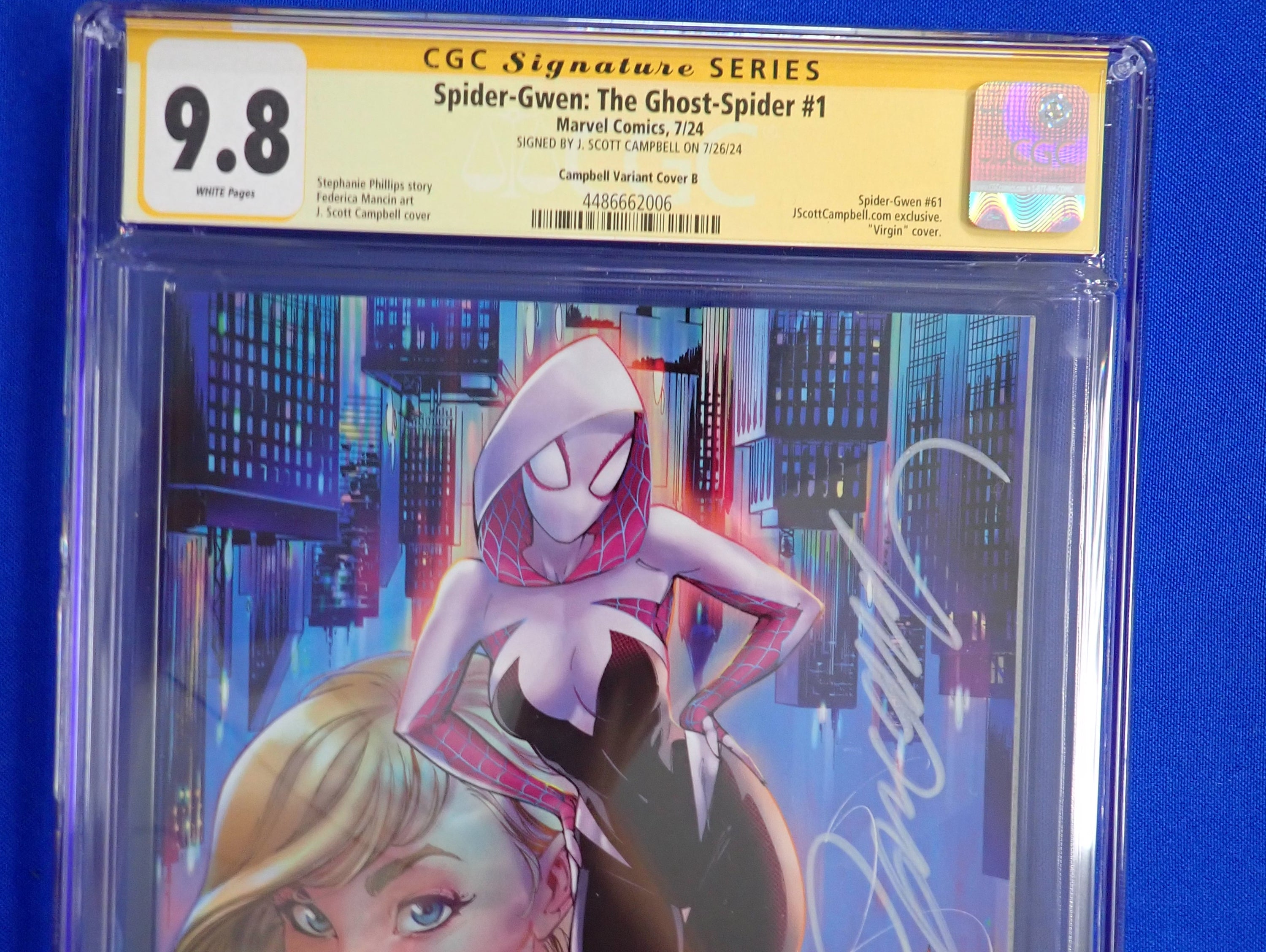 Spider-Gwen: The Ghost Spider #1 (2024) - CGC 9.8 - J. Scott Campbell Cover + Signature