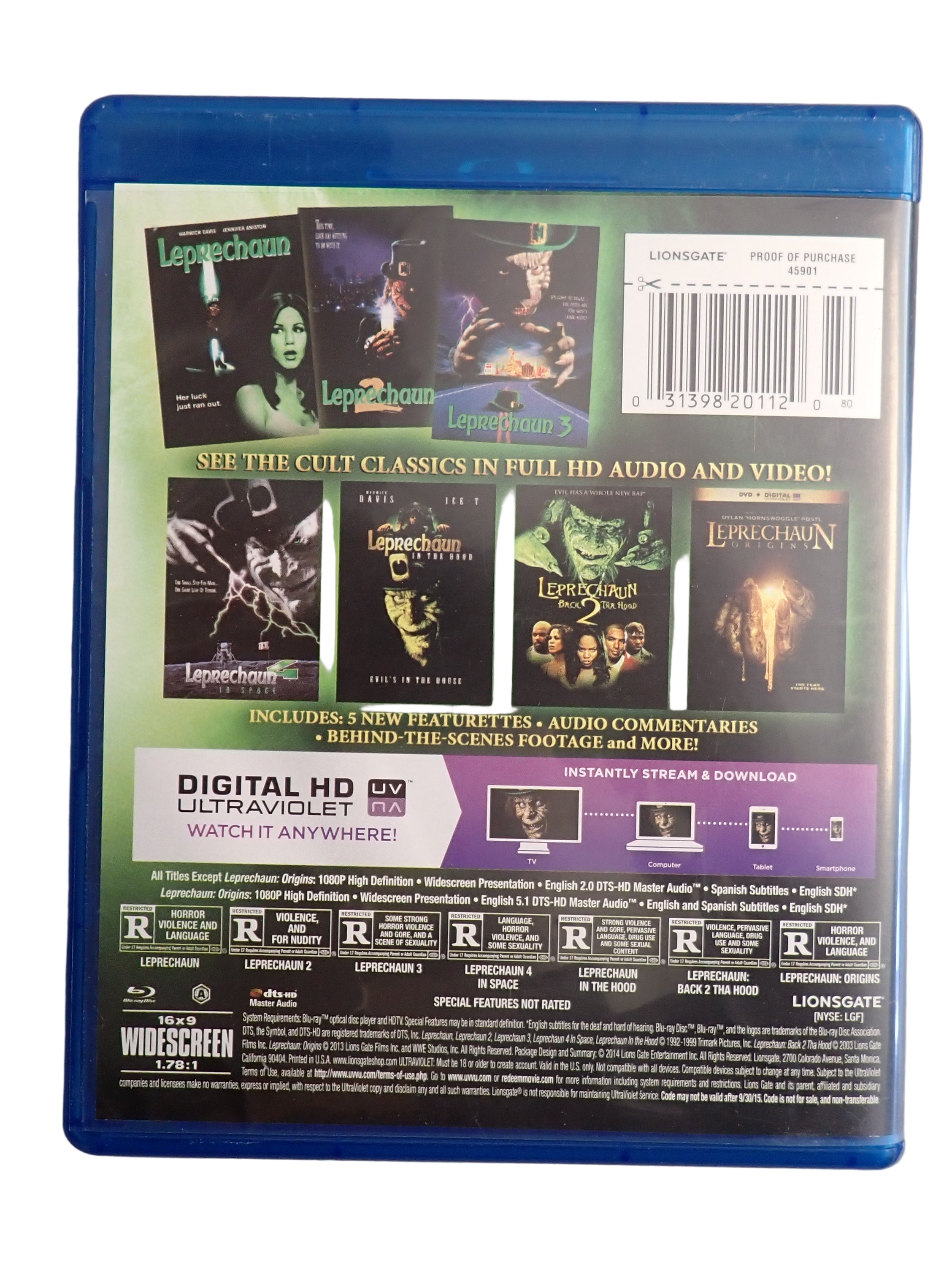 Leprechaun: The Complete 7 Movie Collection [Blu-ray] 4-Disc Set (Pre-owned)