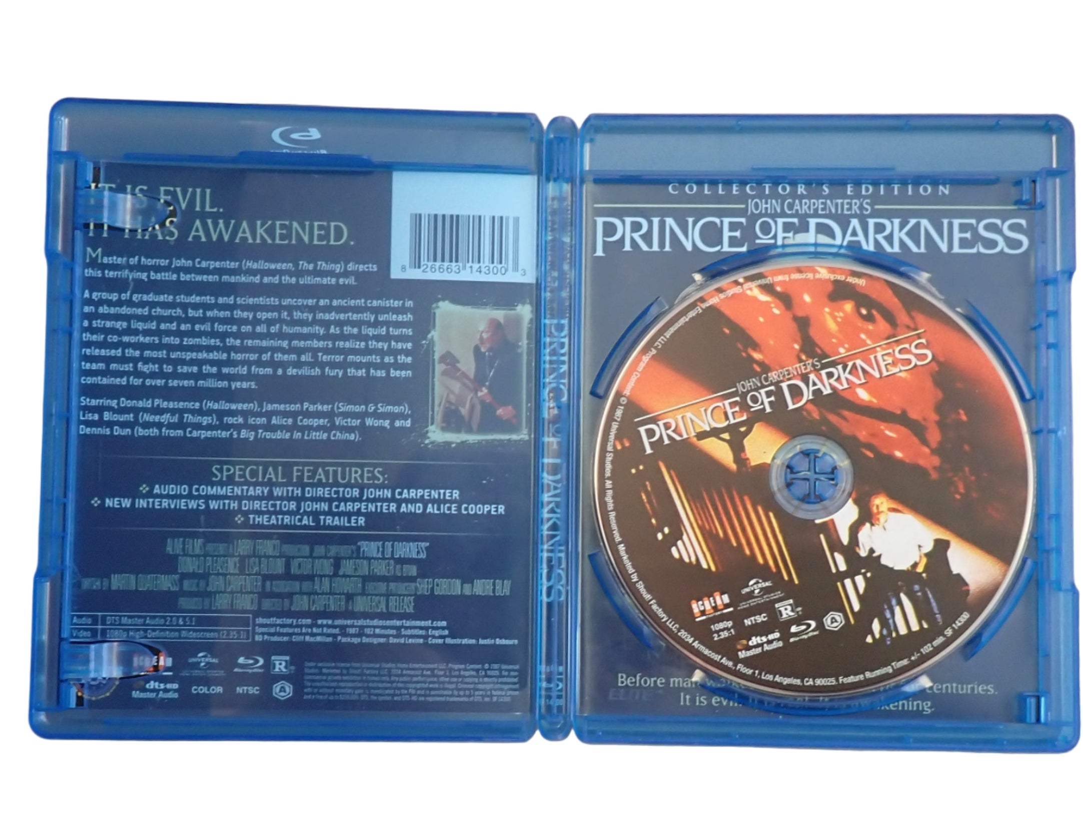 Prince of Darkness (Collector's Edition) (Blu-ray, 1987) w/ Slip (Pre-owned)