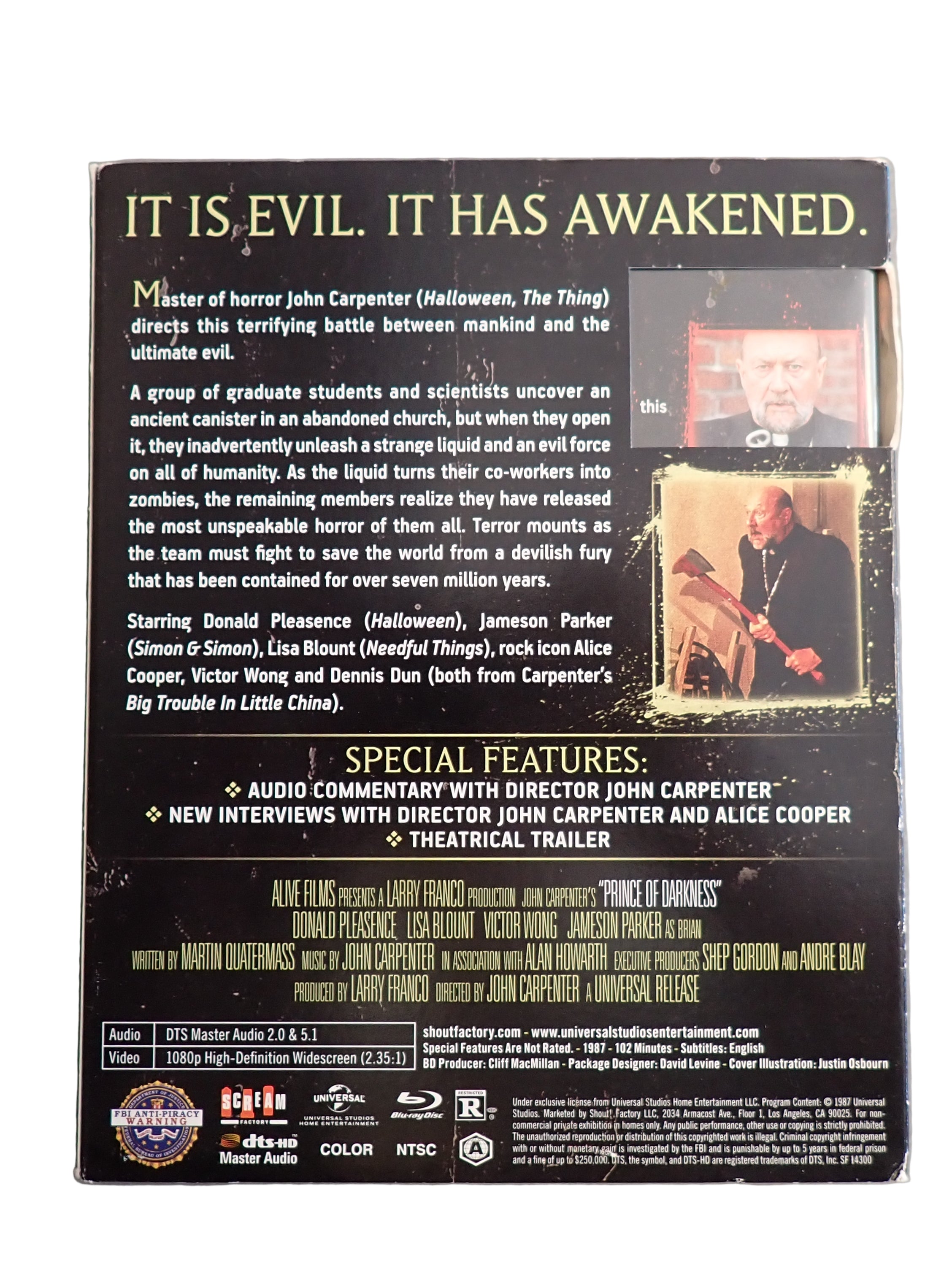 Prince of Darkness (Collector's Edition) (Blu-ray, 1987) w/ Slip (Pre-owned)