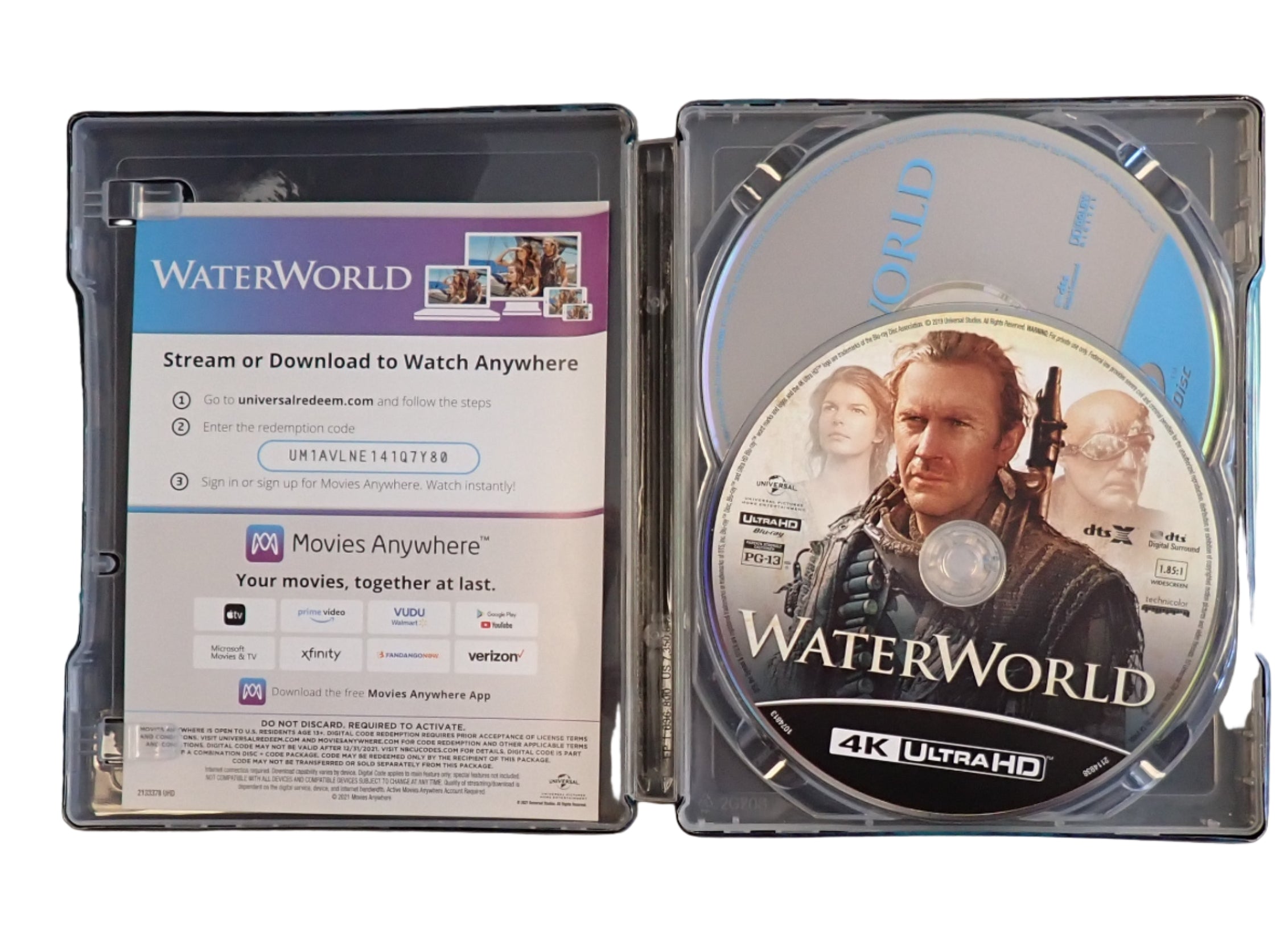 Waterworld Limited Edition Steelbook (4K UHD+Blu-ray+Digital) (Pre-owned)