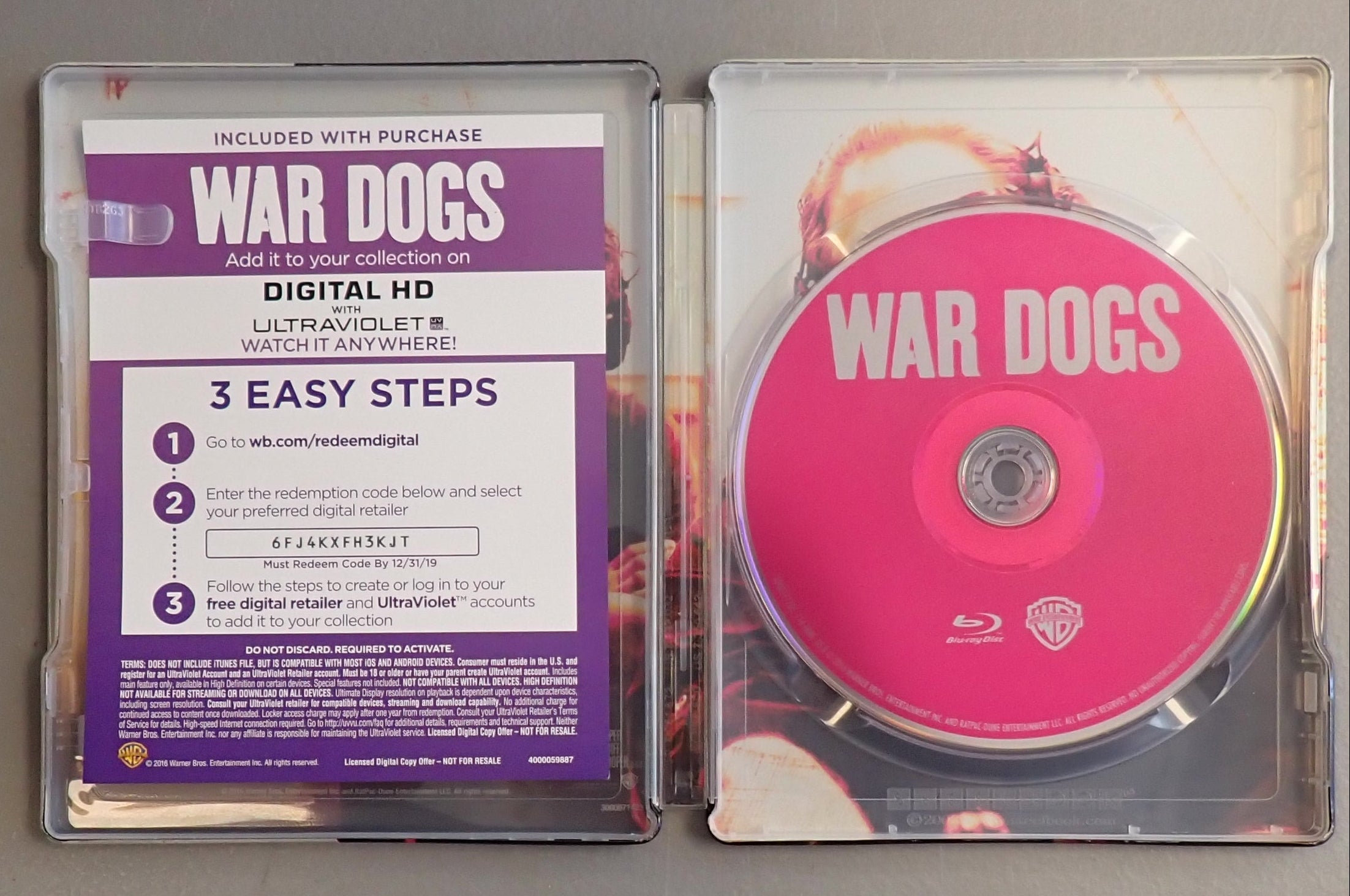 War Dogs (US Edition) [Blu-Ray} - Target Exclusive Steelbook (Pre-owned)