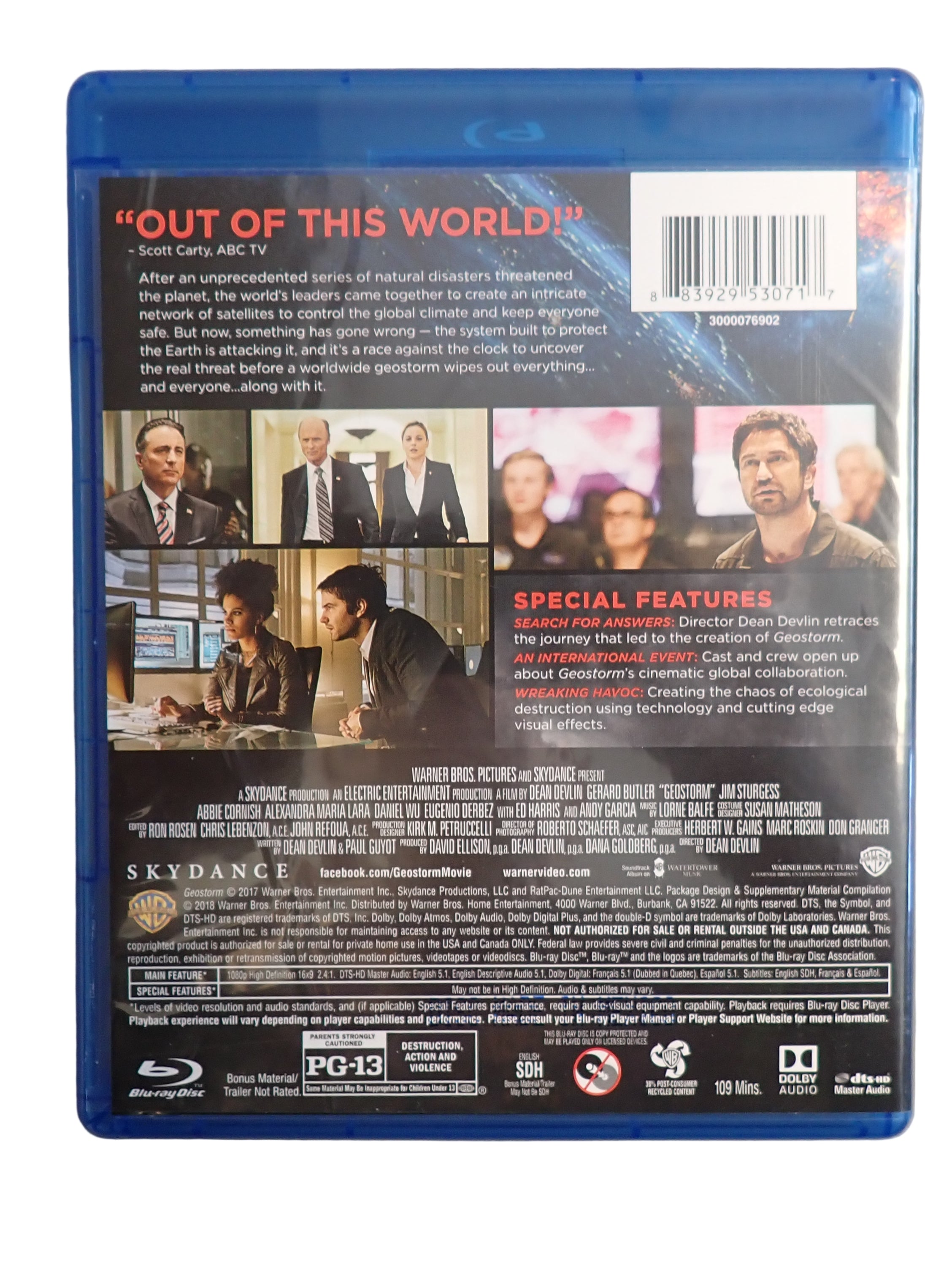 Geostorm [Blu-ray + DVD] w/slipcover (Pre-owned)