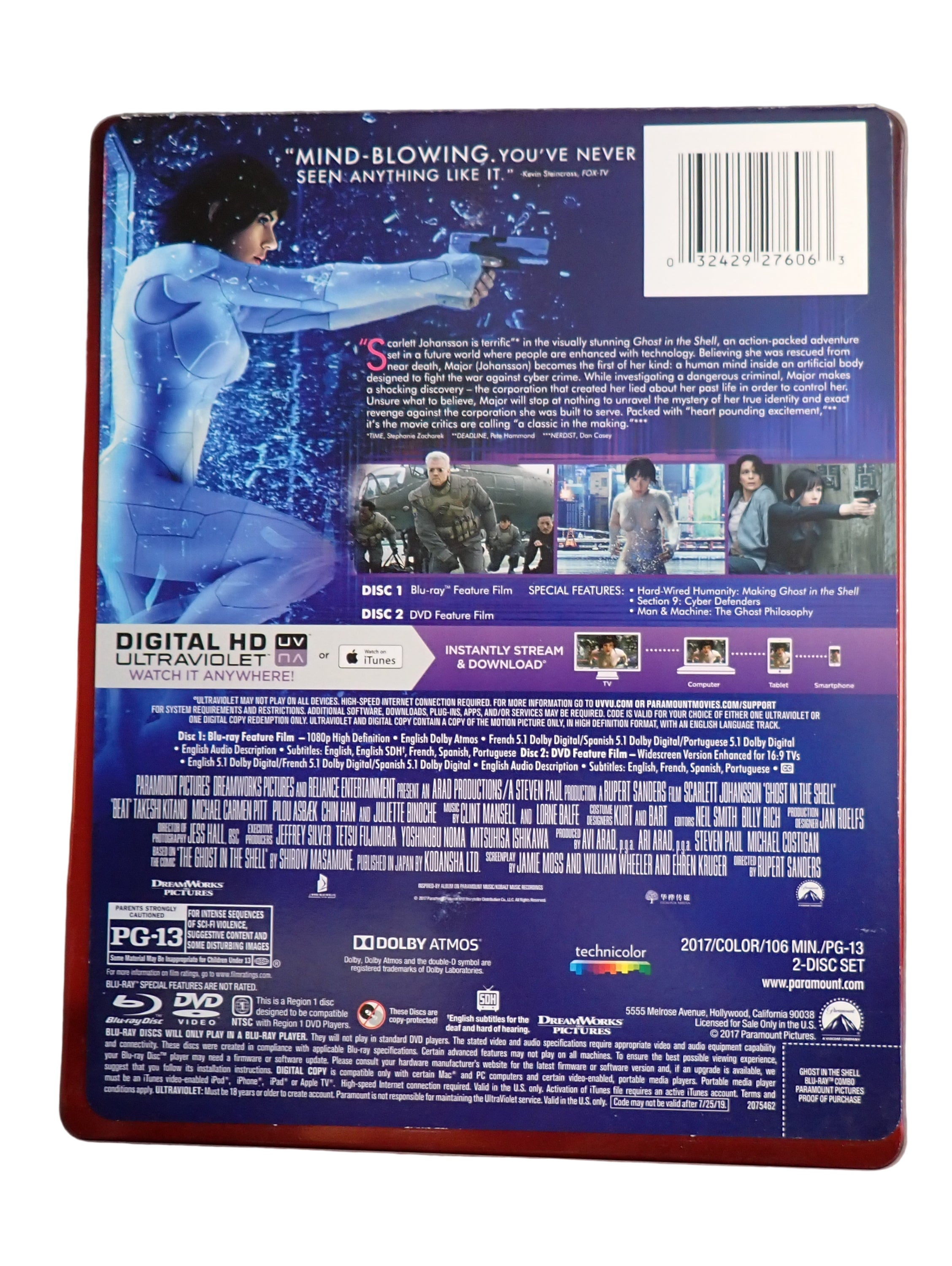 Ghost in the Shell 4K Blu-ray Steelbook (Pre-owned)