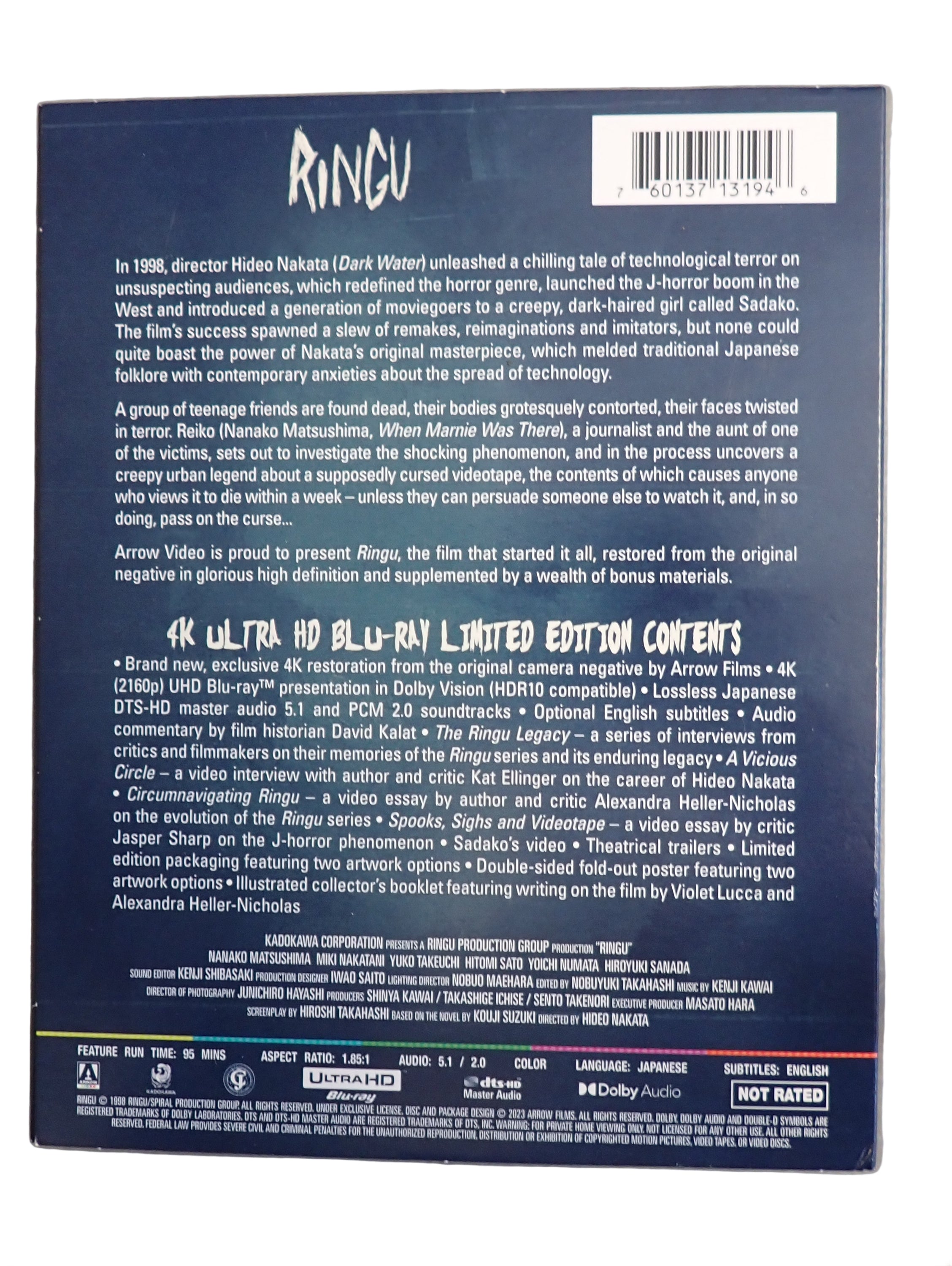 Ringu Collection Blu-ray Box Set (Arrow Video) 2019 (Pre-owned)