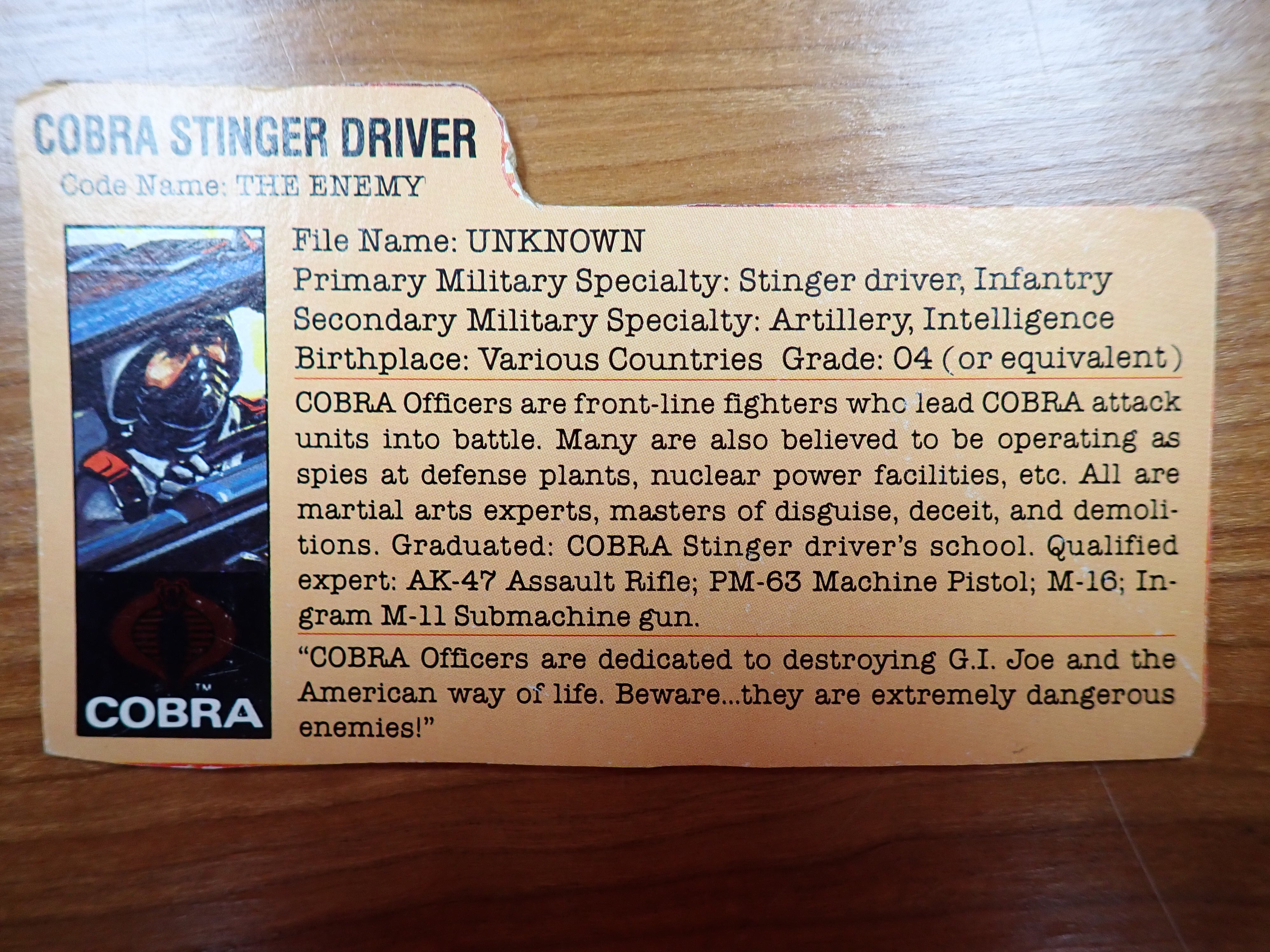 G.I.Joe Cobra Stinger (1984) *2 Broken Rockets* See Description