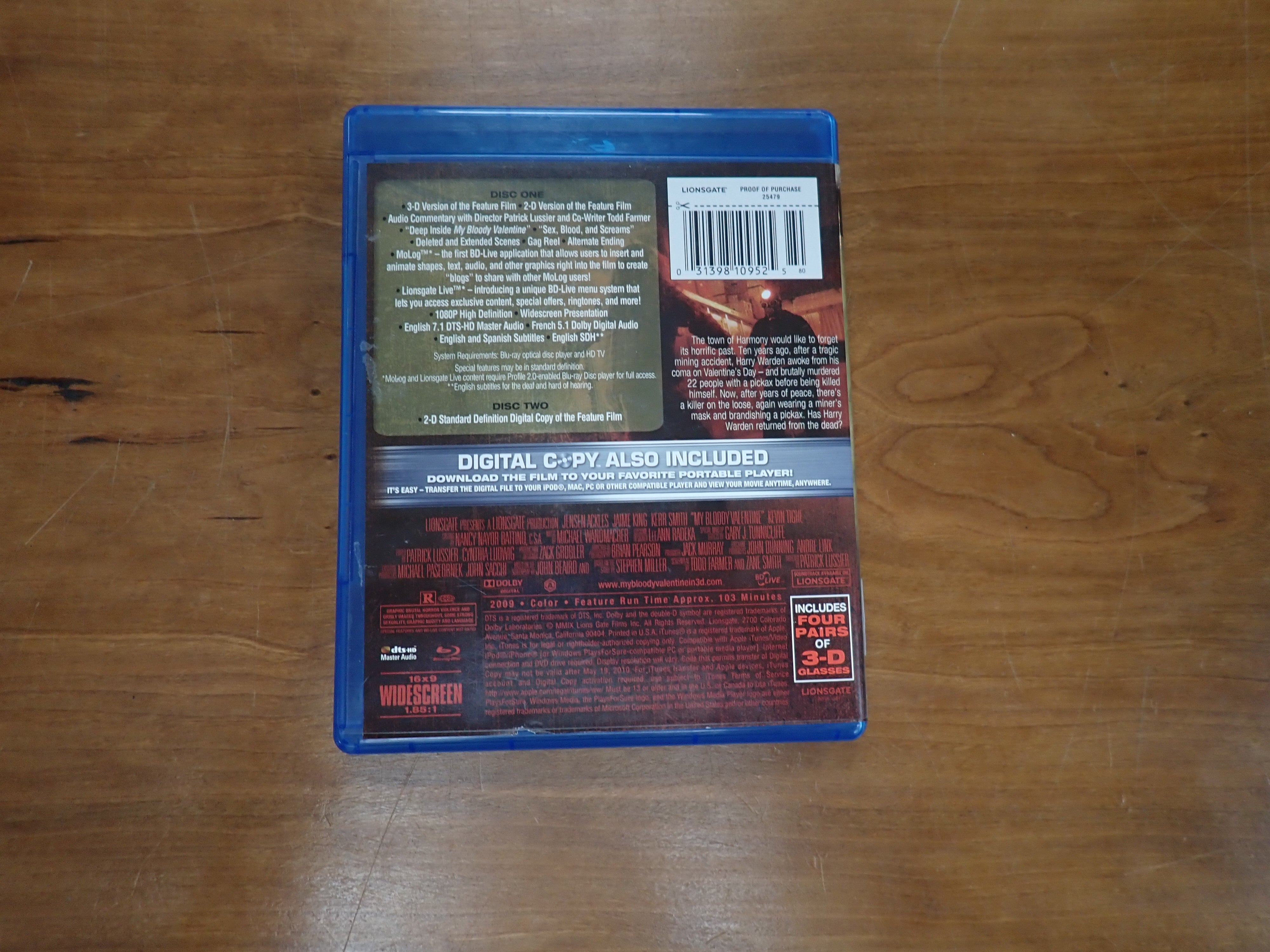 My Bloody Valentine 3D (2009) - Blu-ray