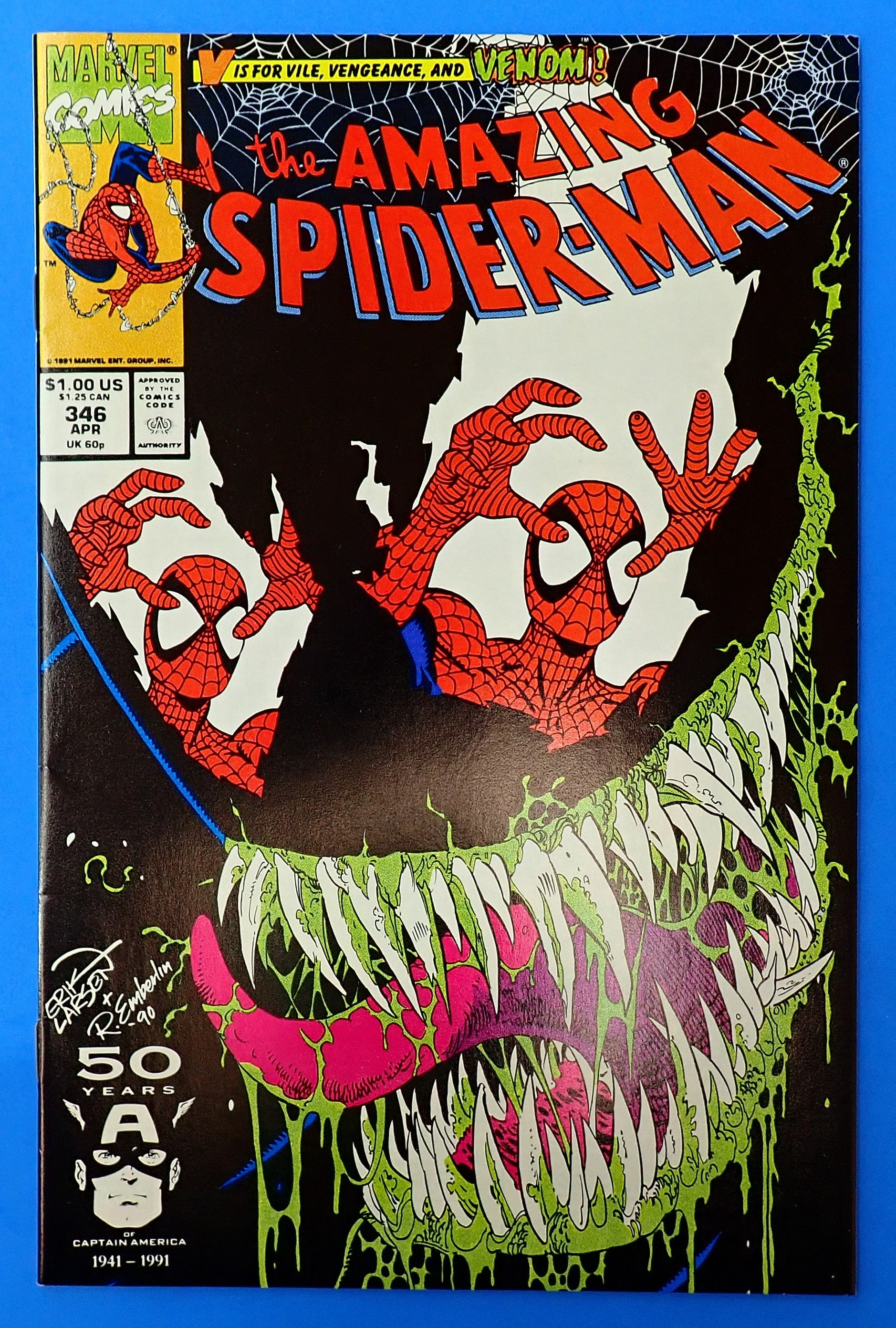 Amazing Spider-Man #346 (1991) - VF/NM (9.0) - Erik Larsen Art