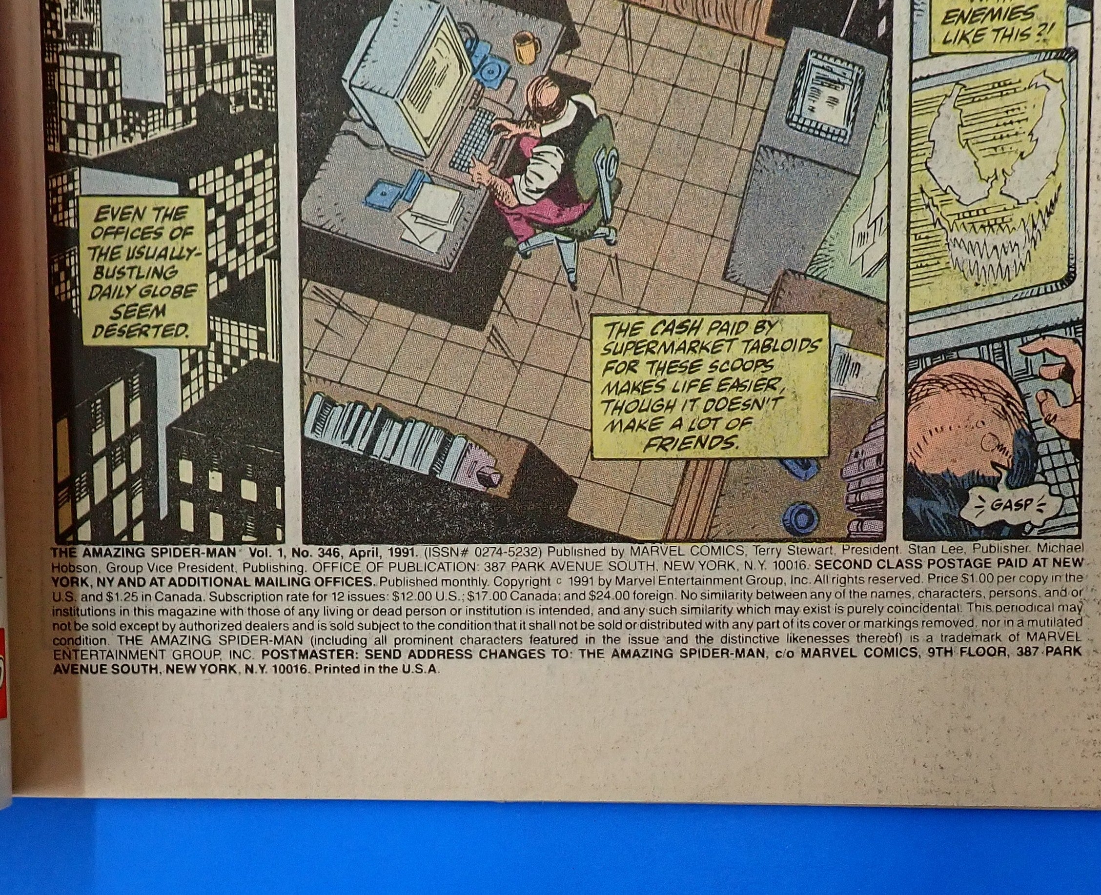 Amazing Spider-Man #346 (1991) - VF/NM (9.0) - Erik Larsen Art