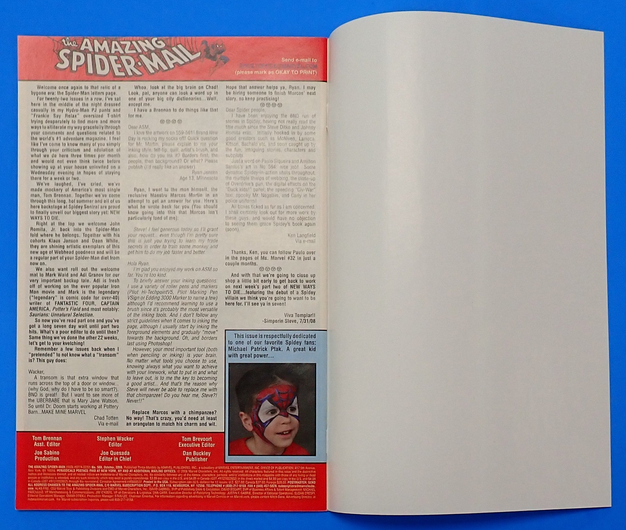 Amazing Spider-Man #568 (2008) - NM- (9.2) - Sketch Variant