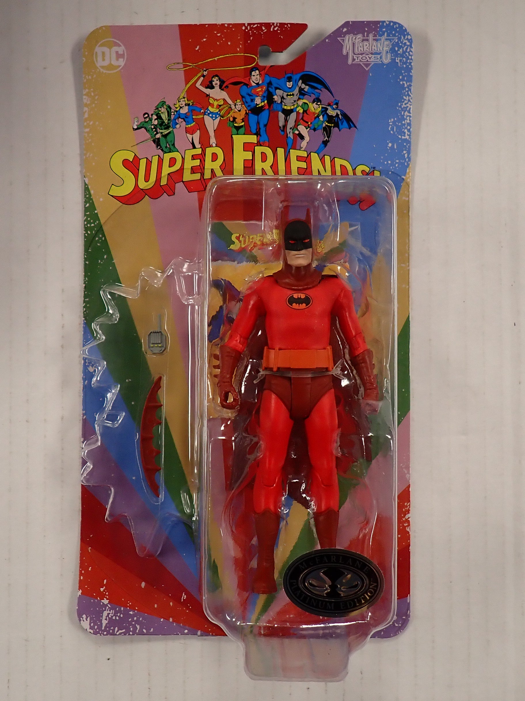 Red Batman Super Friends (Platinum Edition) - McFarlane Toys [Pre-Owned]