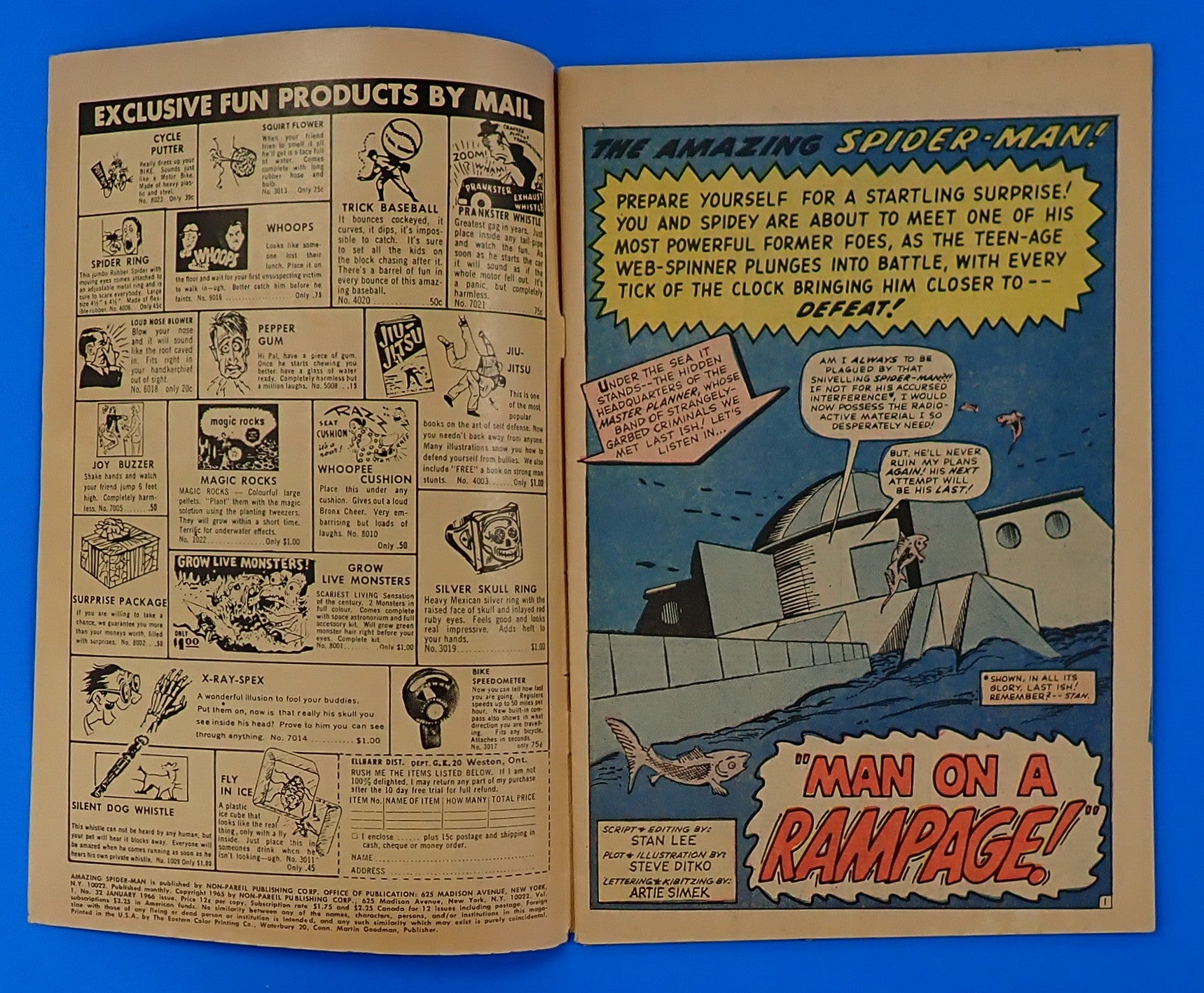Amazing Spider-Man #32 (1966) - VG+ (4.5) - 2nd App. Curt Connors