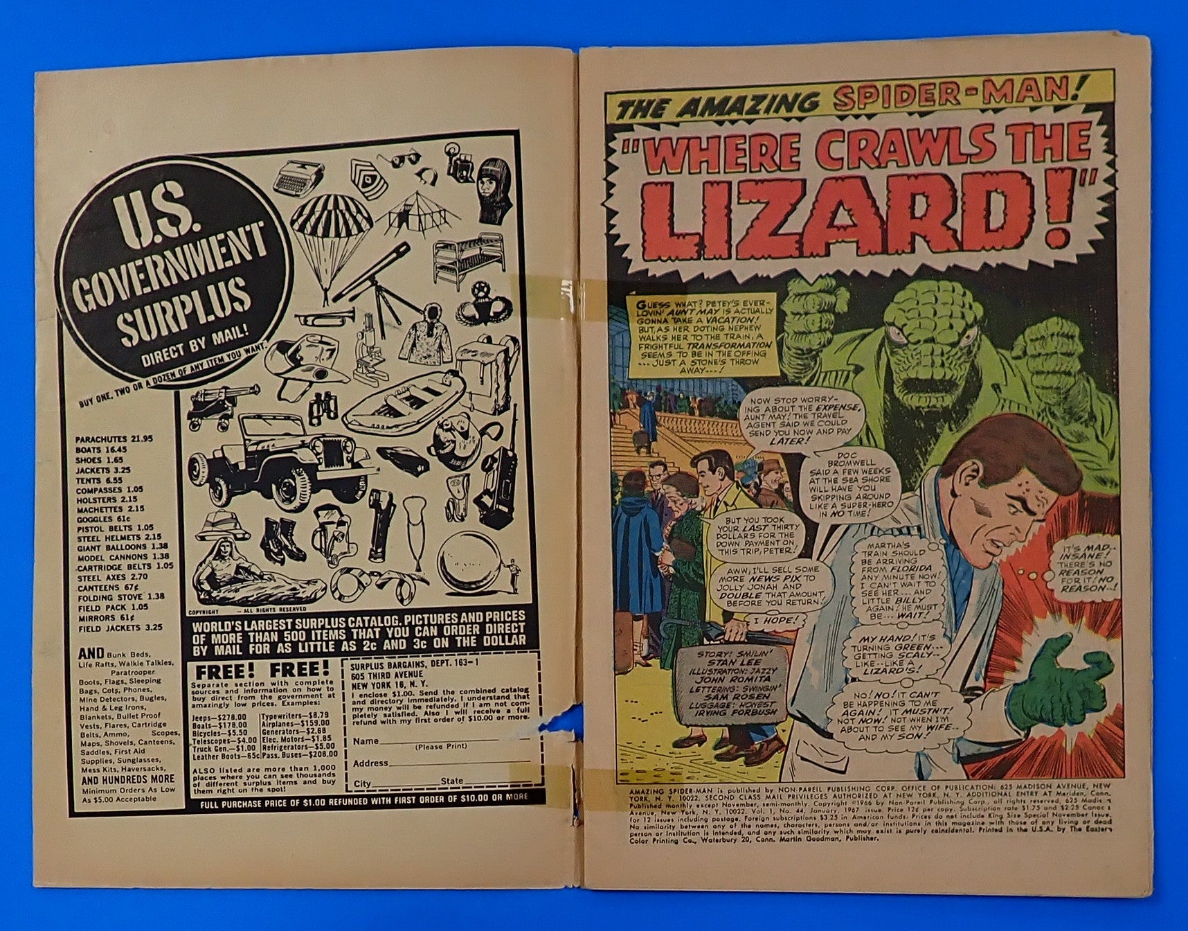 Amazing Spider-Man #44 (1967) - FD/GD (1.5) - 2nd App. Curt as the Lizard