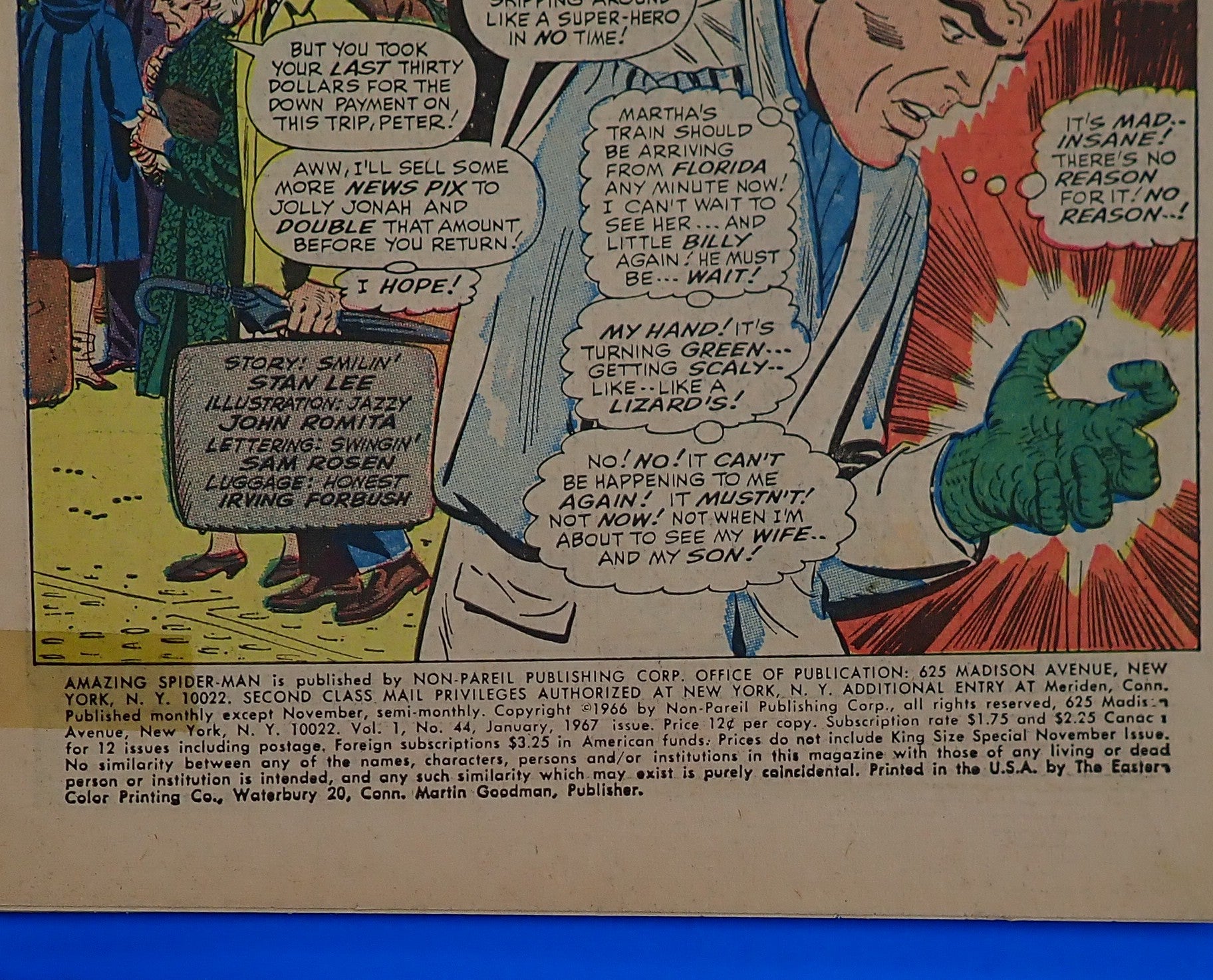 Amazing Spider-Man #44 (1967) - FD/GD (1.5) - 2nd App. Curt as the Lizard