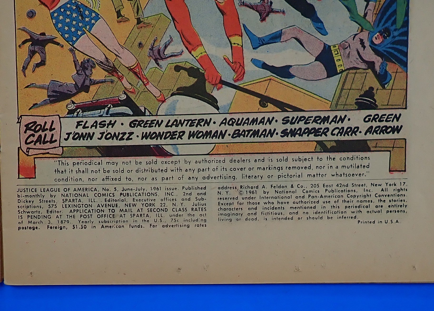 JLA #5 (1961) - FN (6.0) - 1st App. & Origin Dr. Destiny
