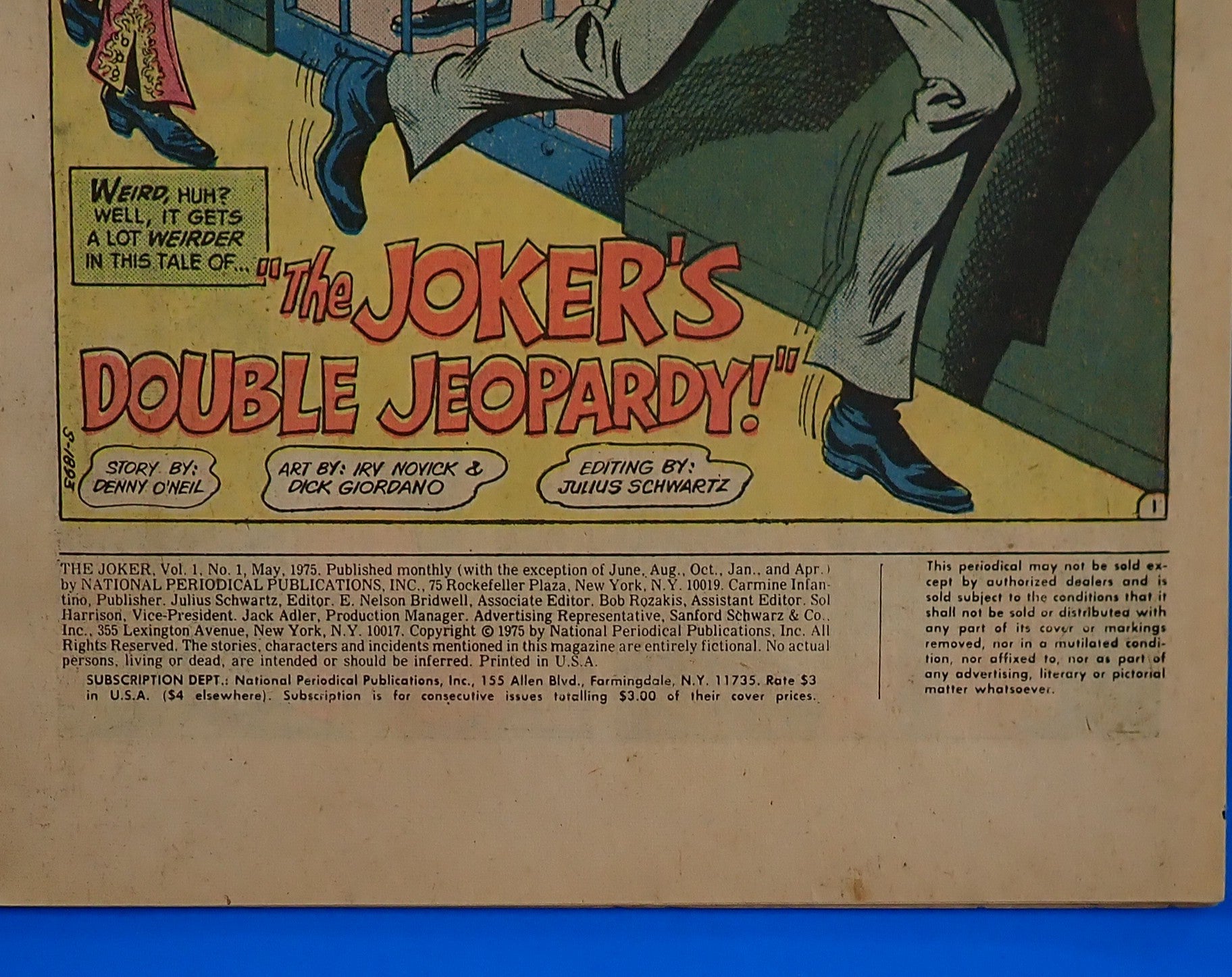 Joker #1 (1975) - GD/VG (3.0) - 1st Solo Series