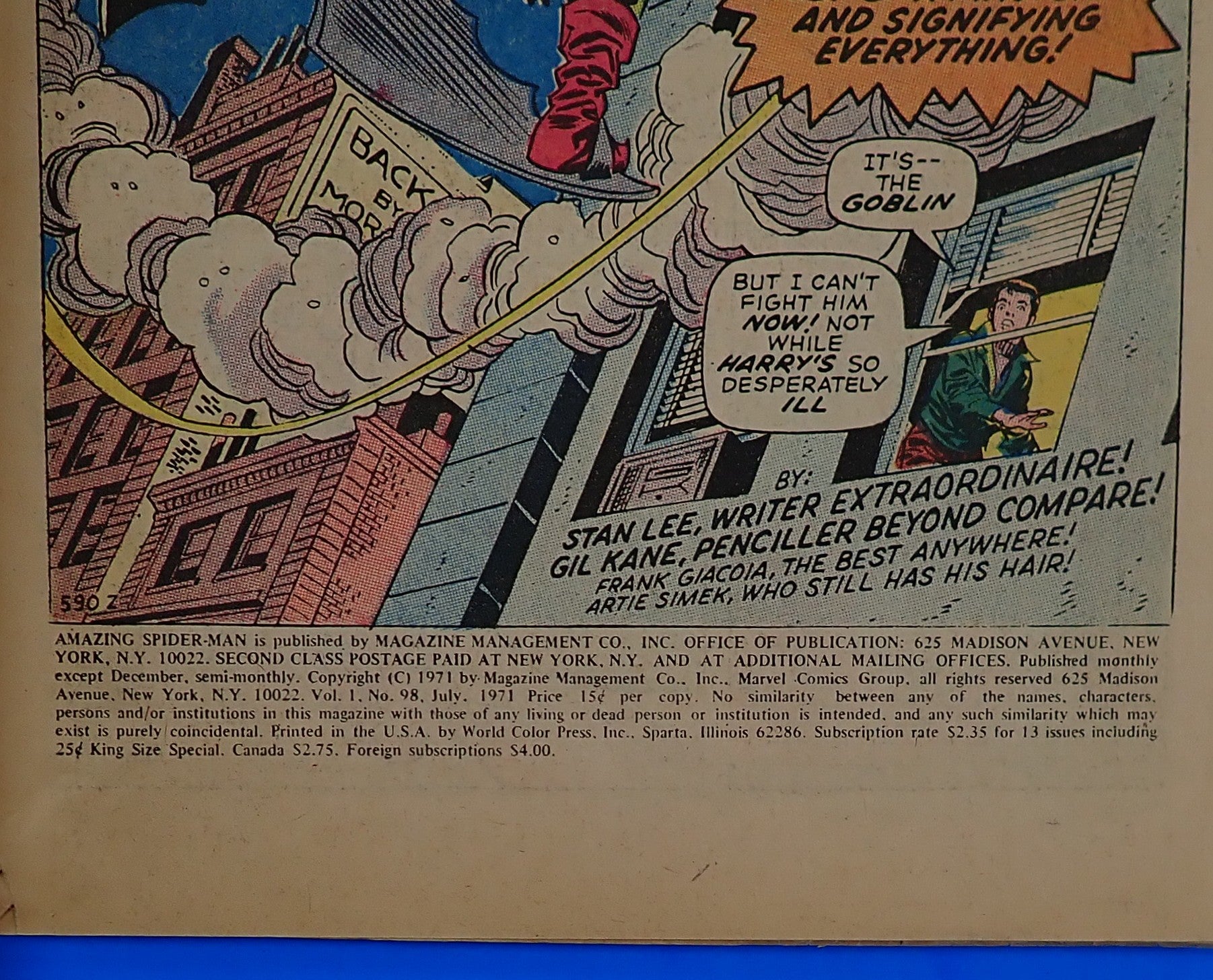 Amazing Spider-Man #98 (1971) - VG/FN (5.0) - Drug Addiction Plot