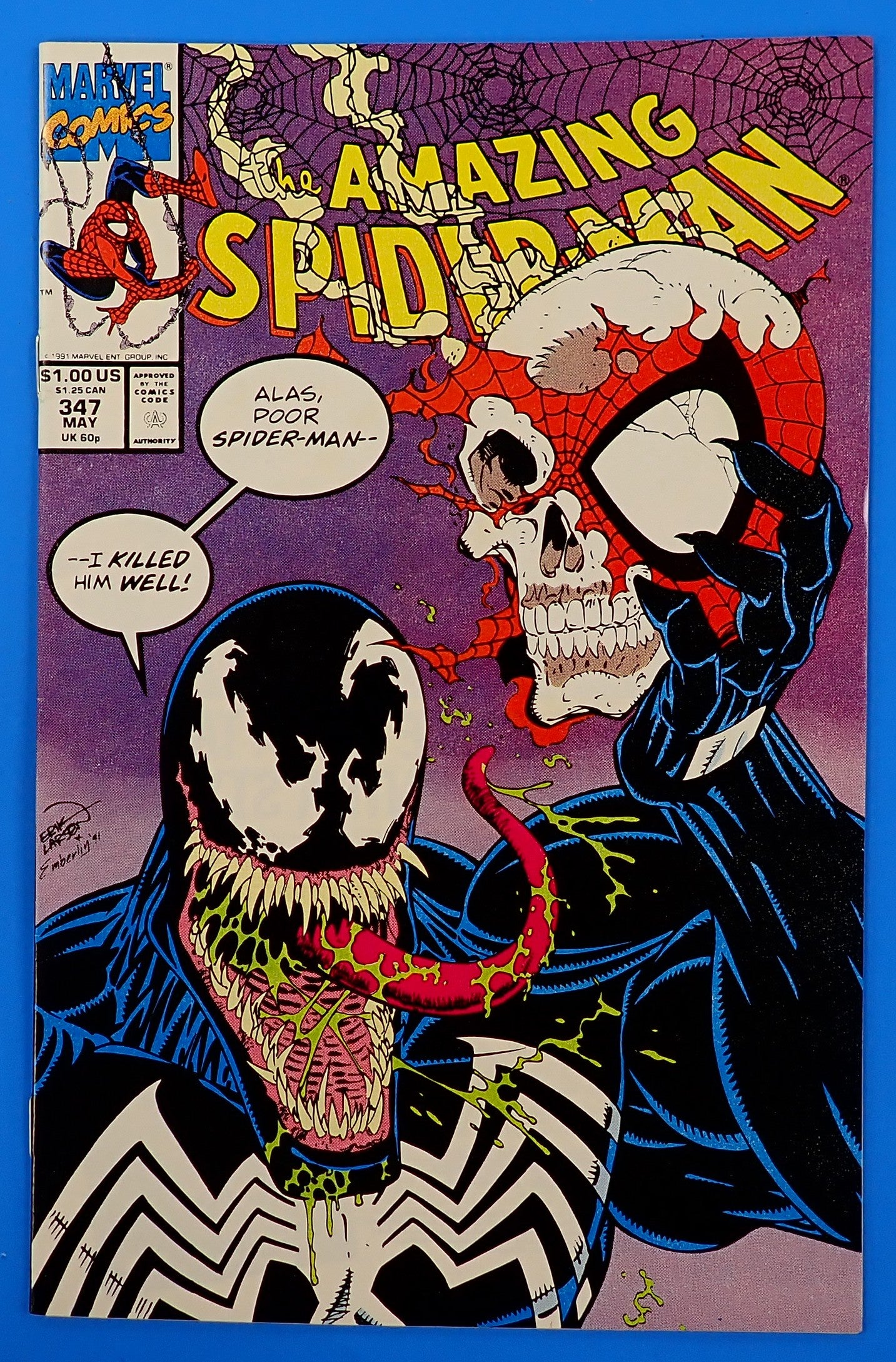 Amazing Spider-Man #347 (1991) - VF+ (8.5) - Iconic Erik Larsen Art