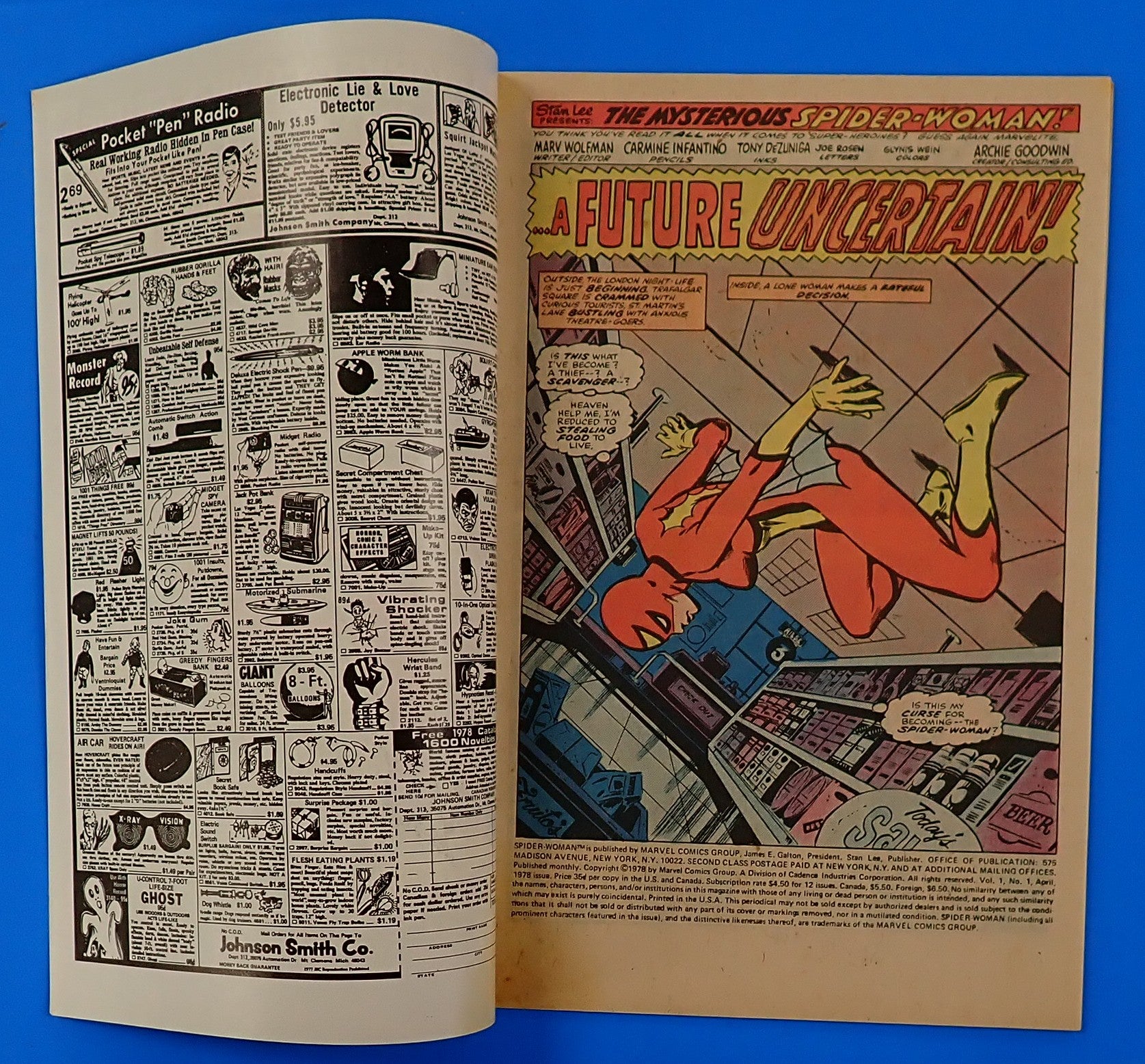 Spider-Woman #1 (1978) - VF- (7.5) - New Costume + Origin