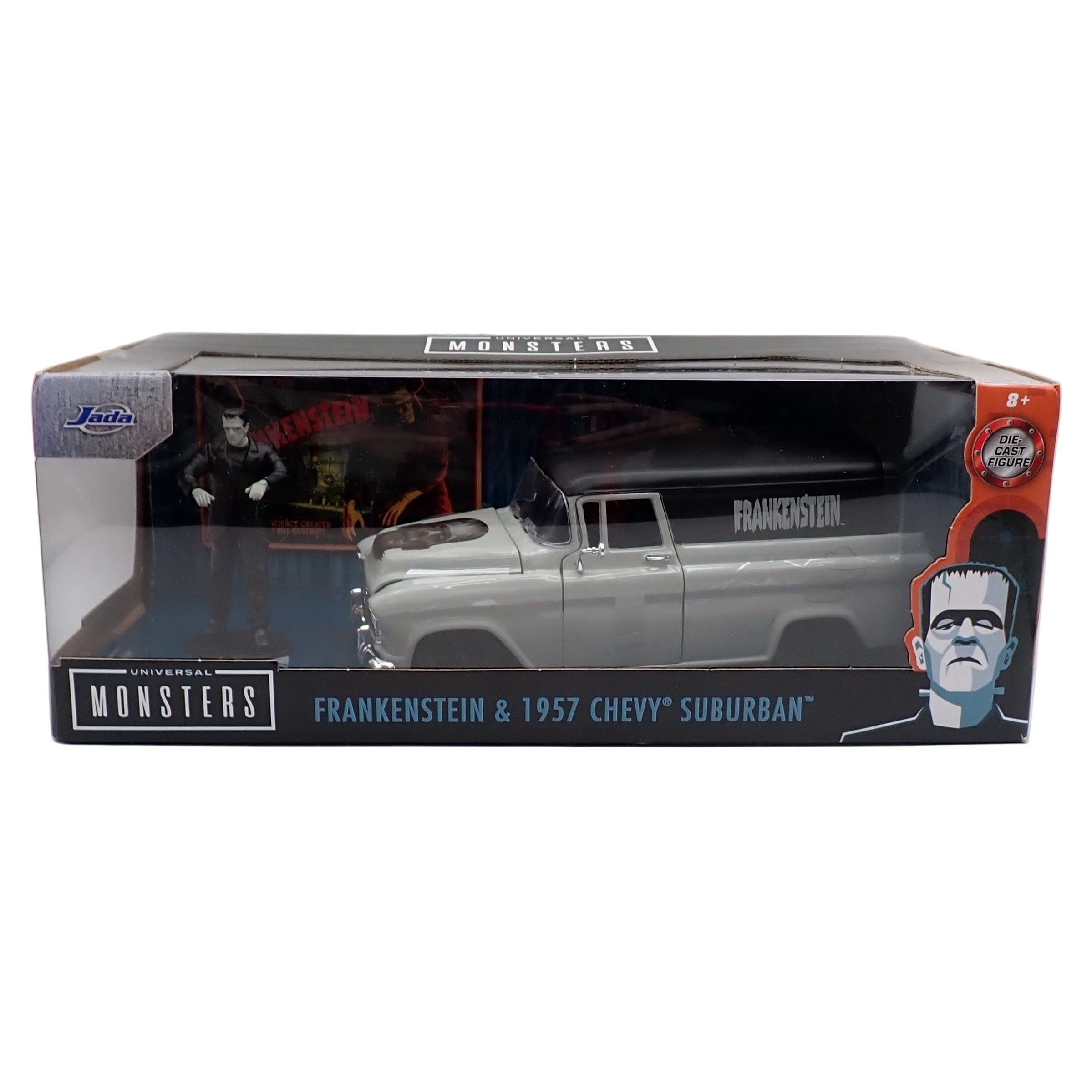 Frankenstein & 1957 Chevy Suburban - Universal Monsters Die-Cast Figure
