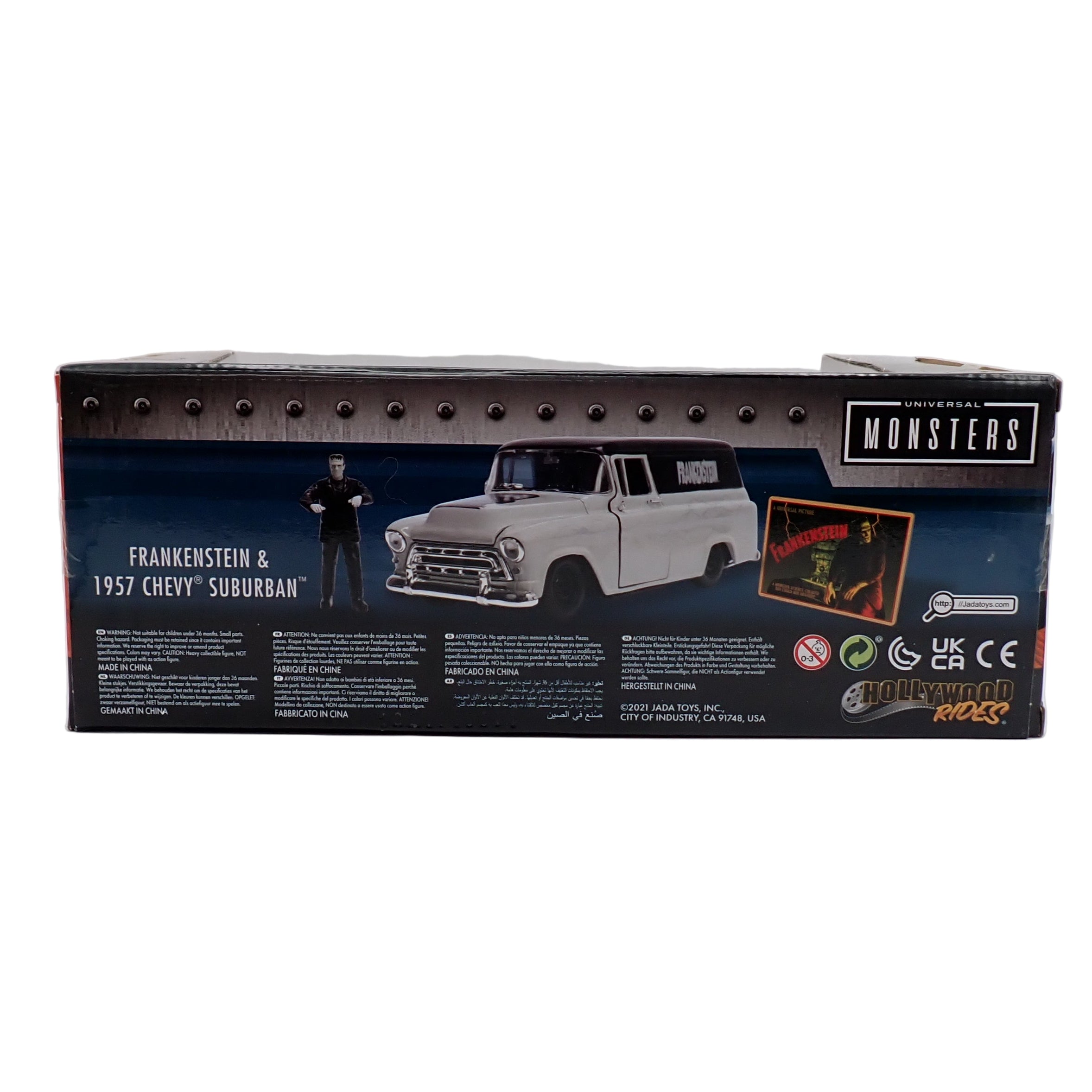 Frankenstein & 1957 Chevy Suburban - Universal Monsters Die-Cast Figure