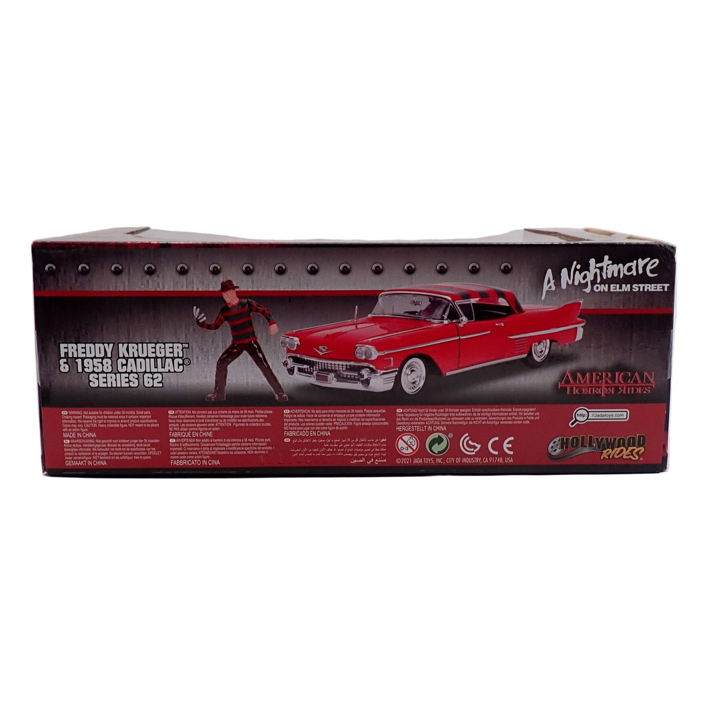 Freddy Krueger & 1958 Cadillac Series 62 - A Nightmare on Elm Street Die-Cast Figure
