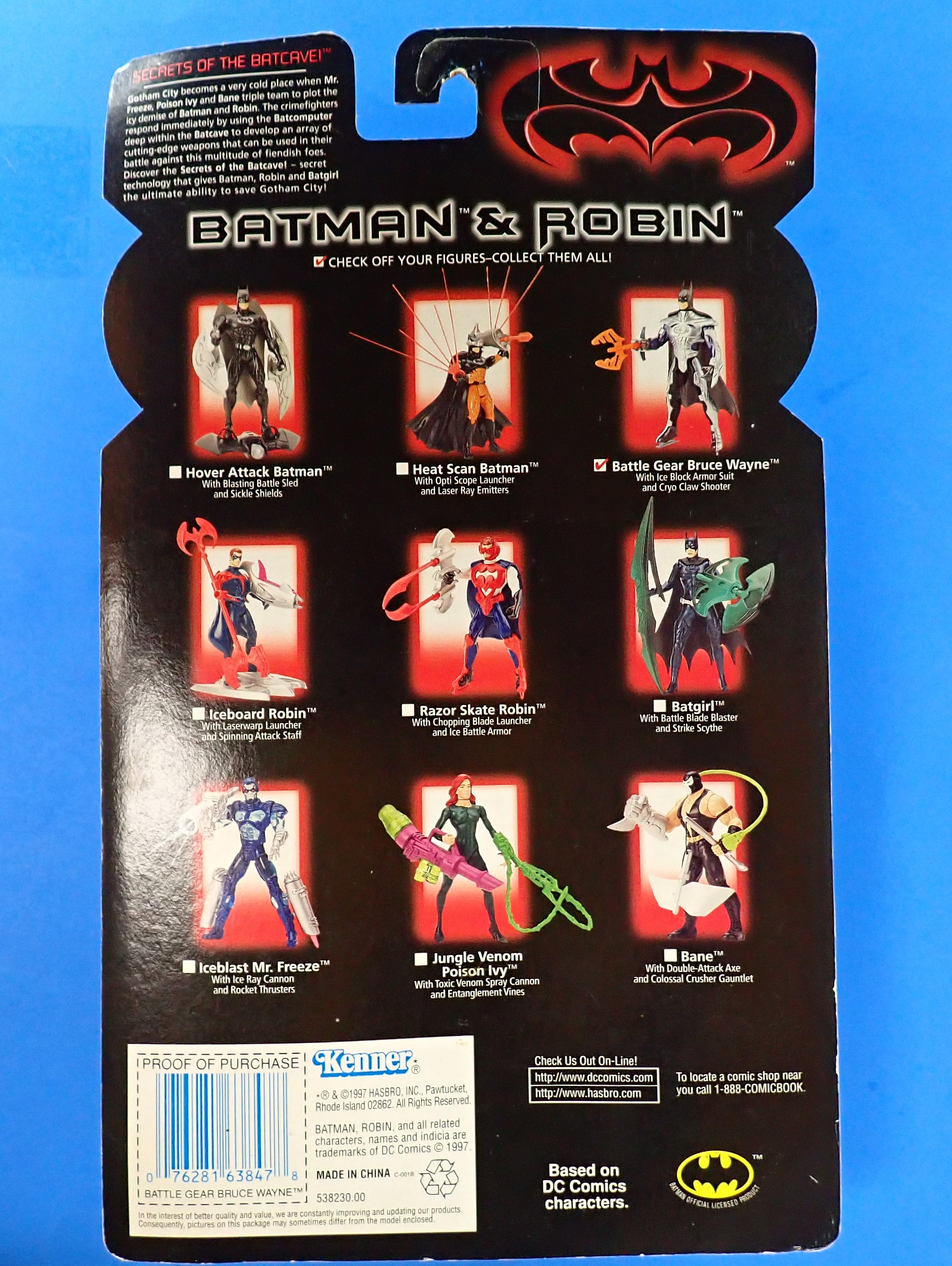 Battle Gear Bruce Wayne Ice Block Armor Suit & Cryo Claw Shooter - Kenner [Pre-Owned]