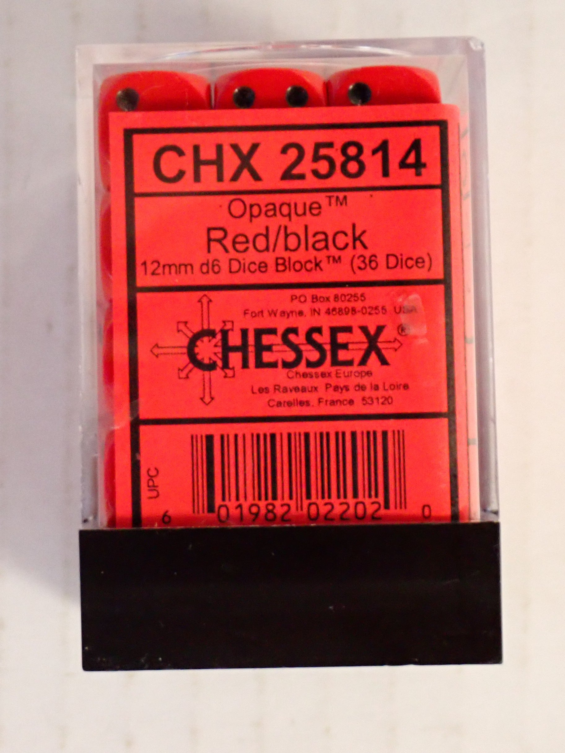Chessex - 36 D6 Sets (Red with Black Pips) [Pre-Owned]
