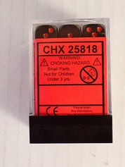 Chessex - 36 D6 Sets (Black with Red Pips) [Pre-Owned]