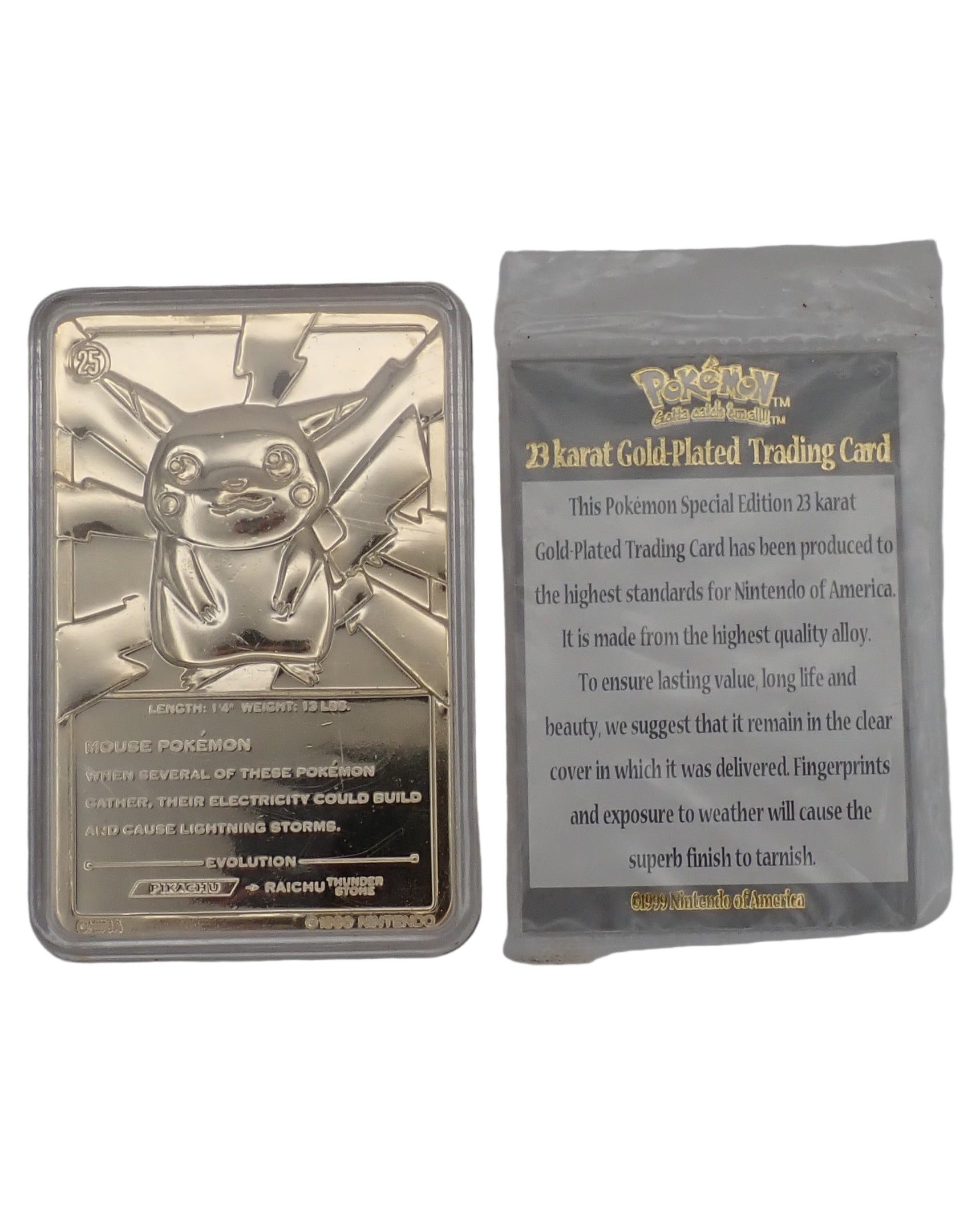 Special Edition 23 Karat Gold-Plated Pikachu Card