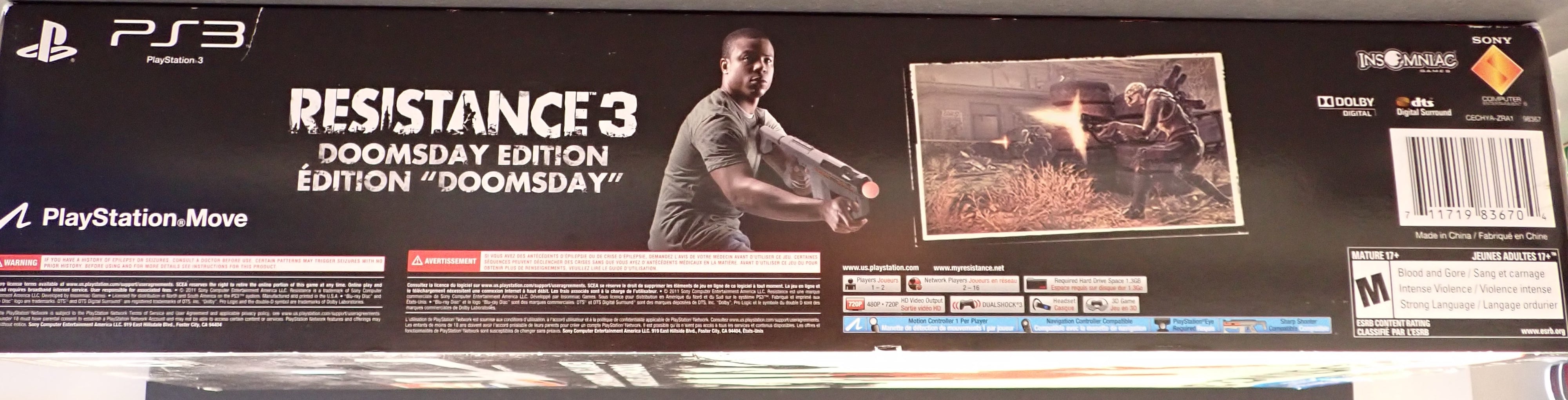 Resistance 3 PS3 Doomsday Edition
