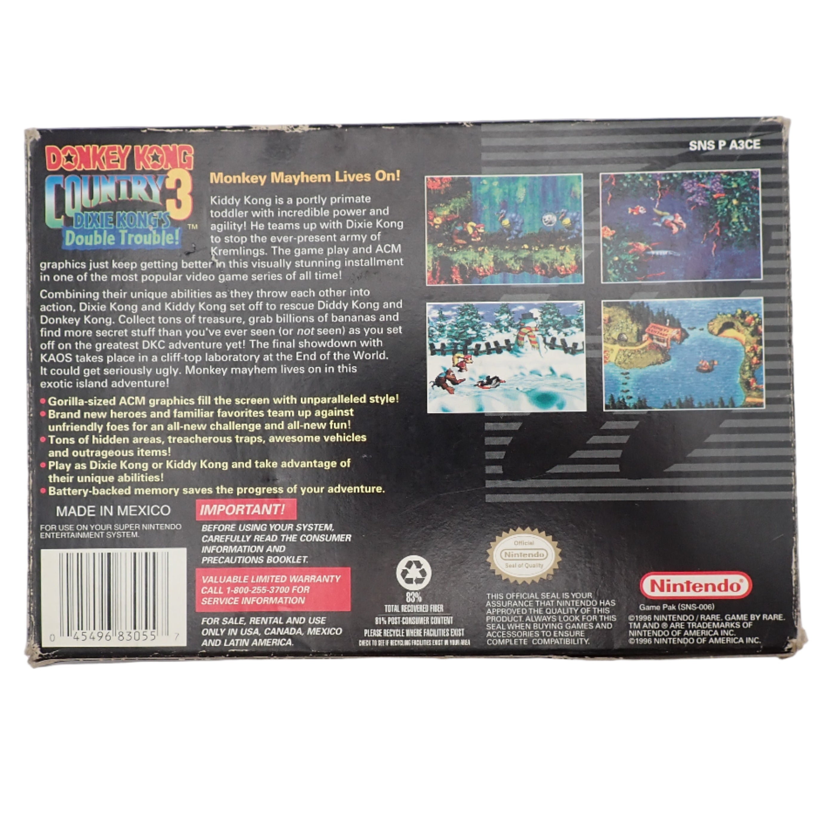 Donkey Kong Country 3: Dixie Kong's Double Trouble! - SNES