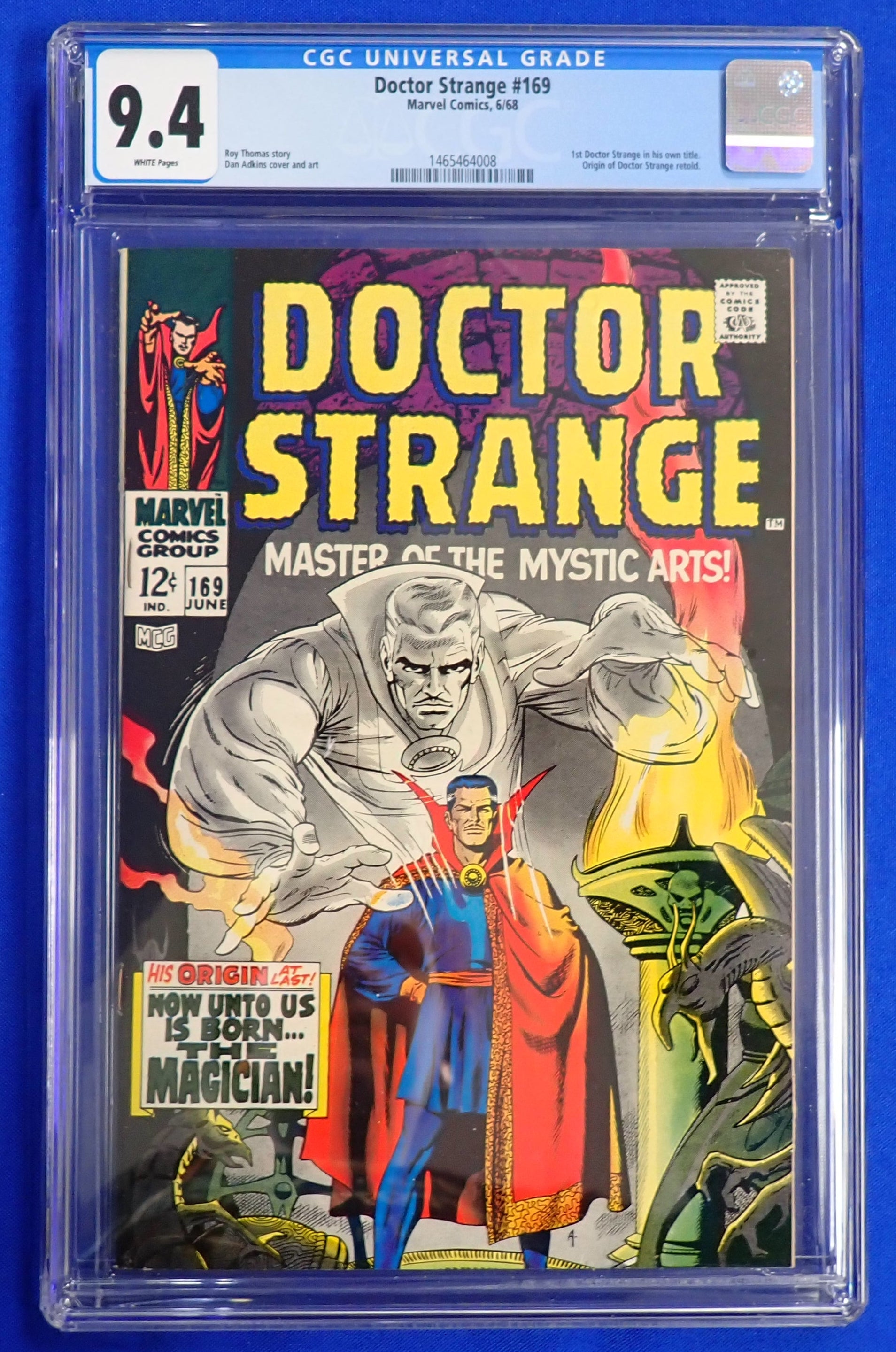 Doctor Strange #169 (1968) - CGC 9.4 - 1st Solo Title