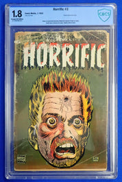 Horrific #3 (1953) - CBCS 1.8 - Classic Don Heck Horror Cover