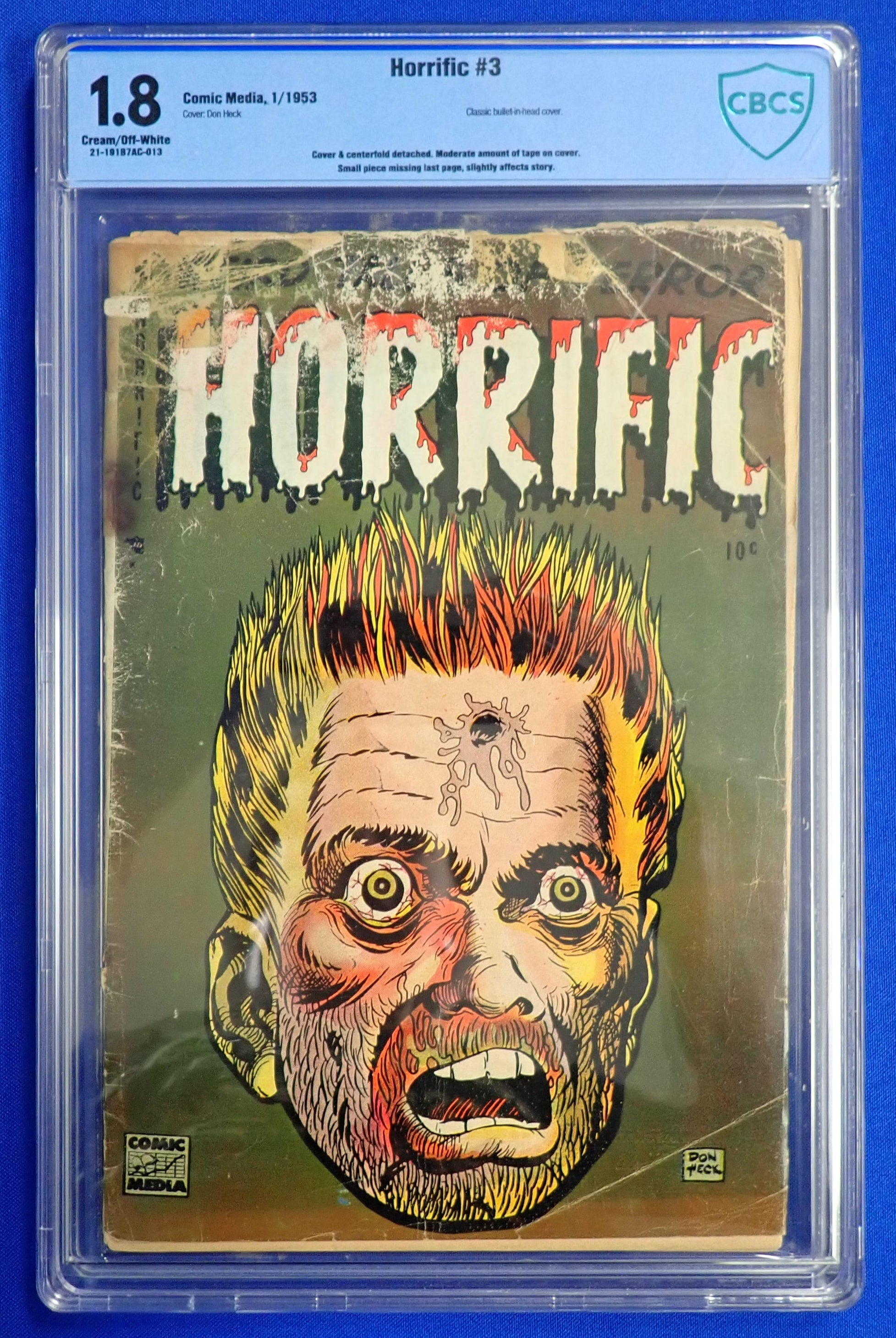 Horrific #3 (1953) - CBCS 1.8 - Classic Don Heck Horror Cover