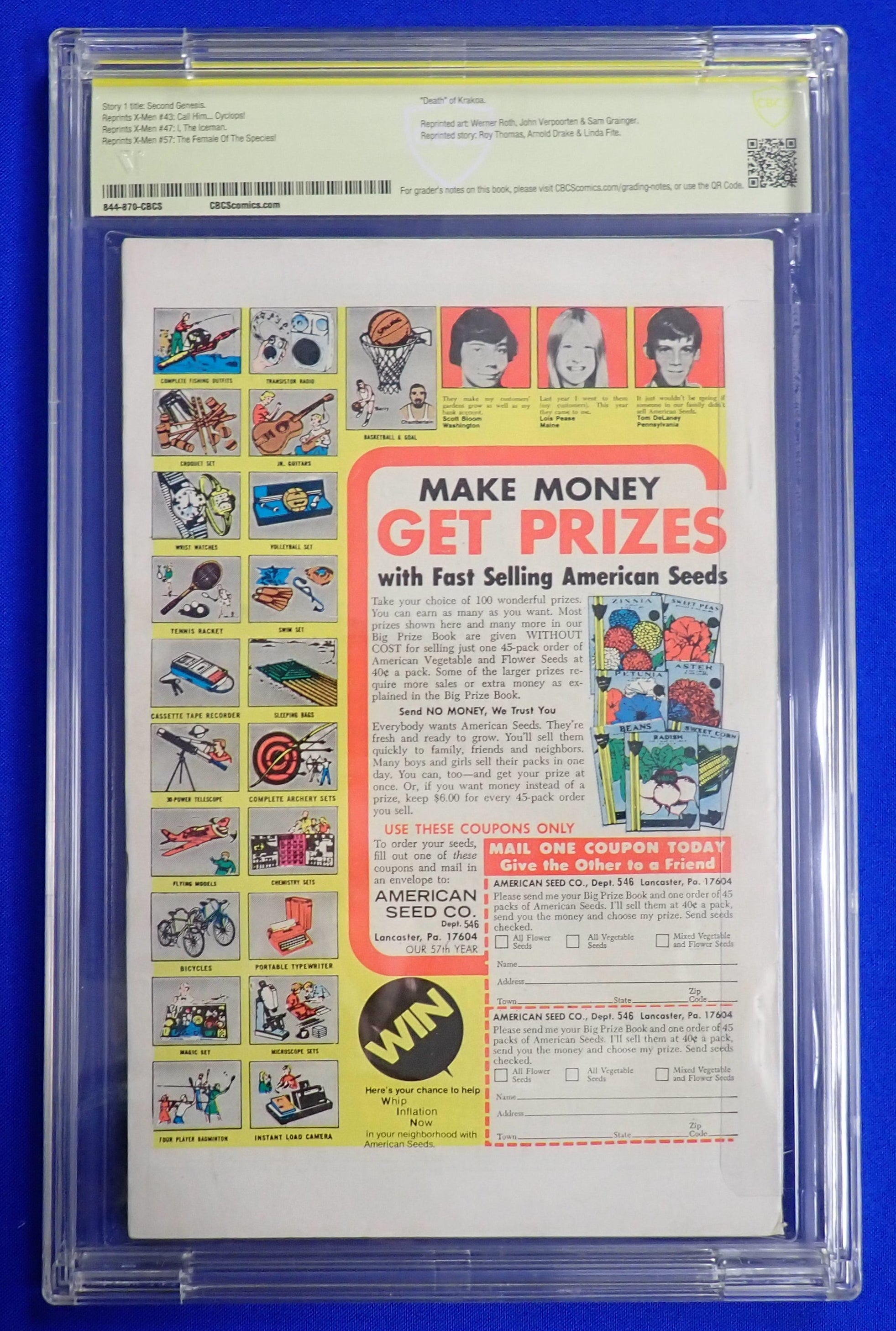 Giant Size X-Men #1 (1975) - CBCS 4.5 - SIGNED by Chris Claremont - 1st appearance New X-Men