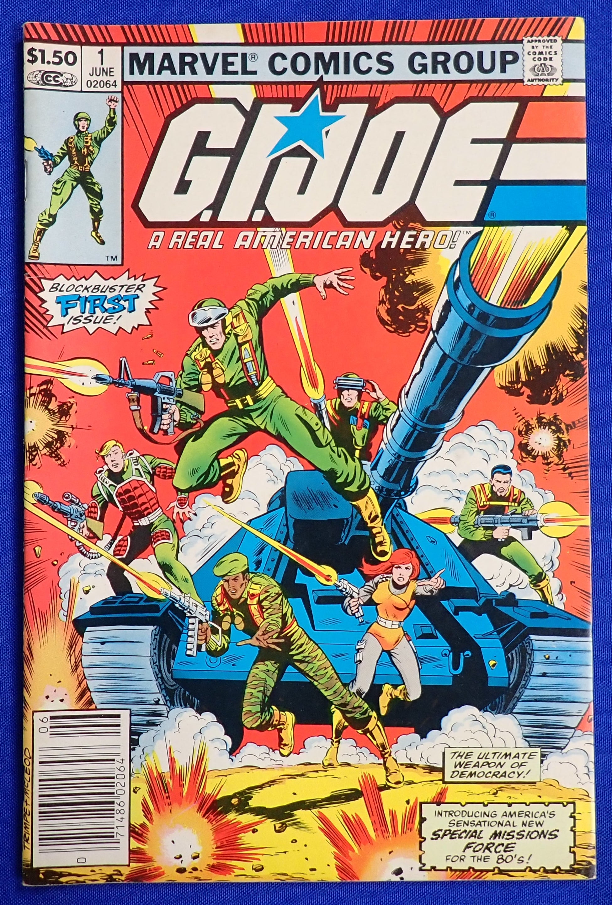 G.I. Joe #1 (1982) - VF- (7.5) - 1st Team Appearance of G.I. Joe Team