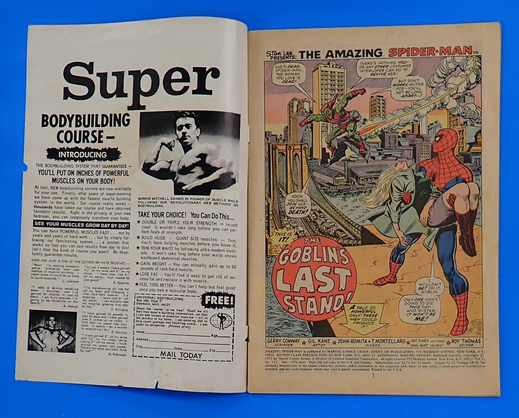 Amazing Spider-Man #122 (1973) - VG/VG- (3.5-4.0) - Death of Green Goblin