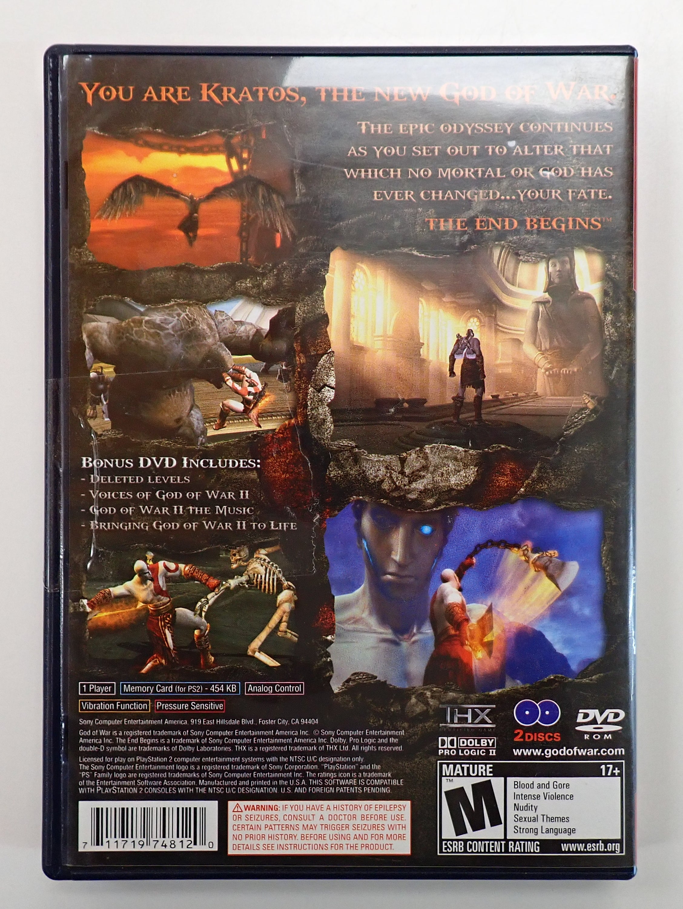 God of War II Greatest Hits 2 Disc Set - PS2 [Pre-Owned]