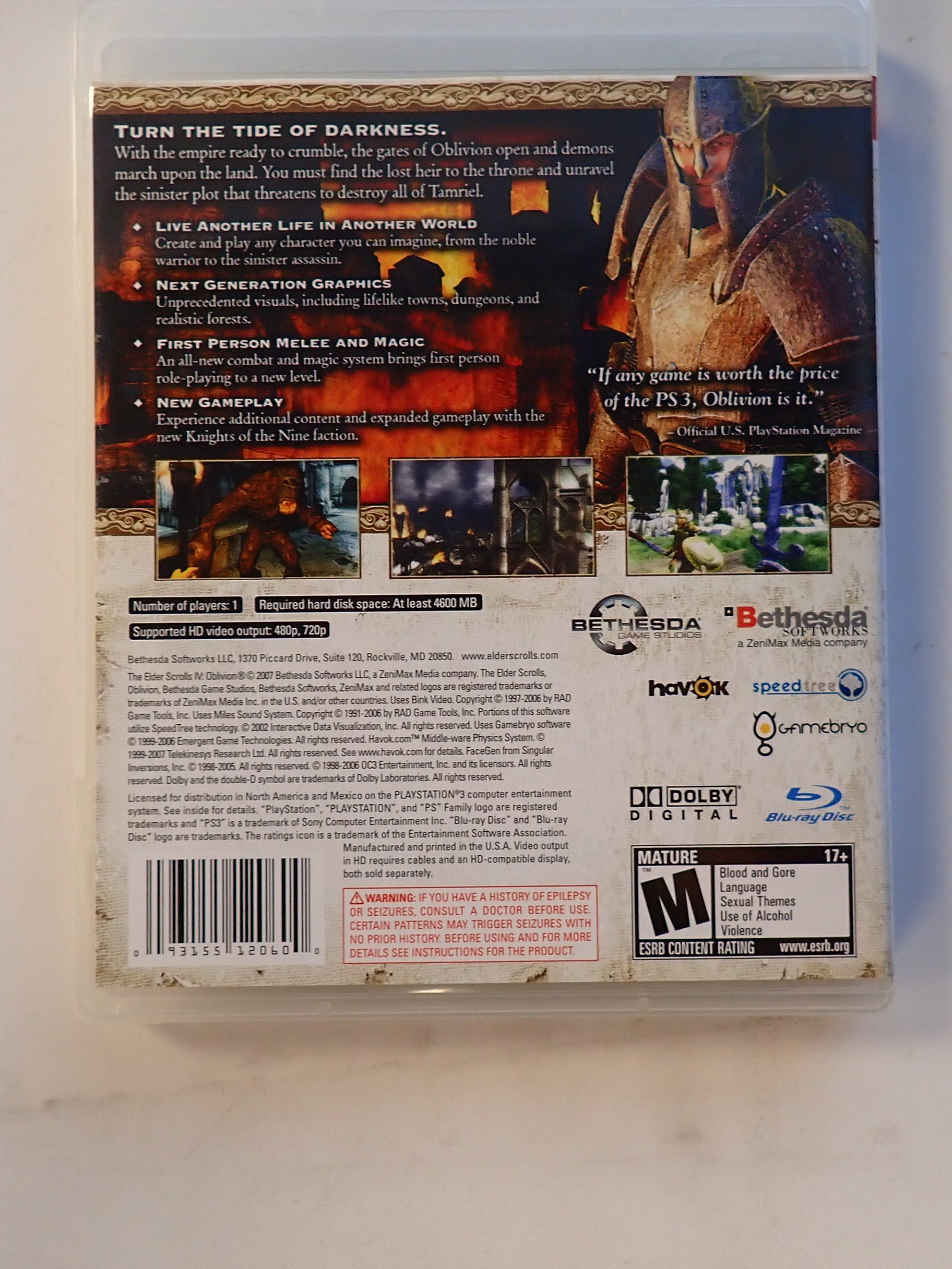 The Elder Scrolls IV: Oblivion - PS3