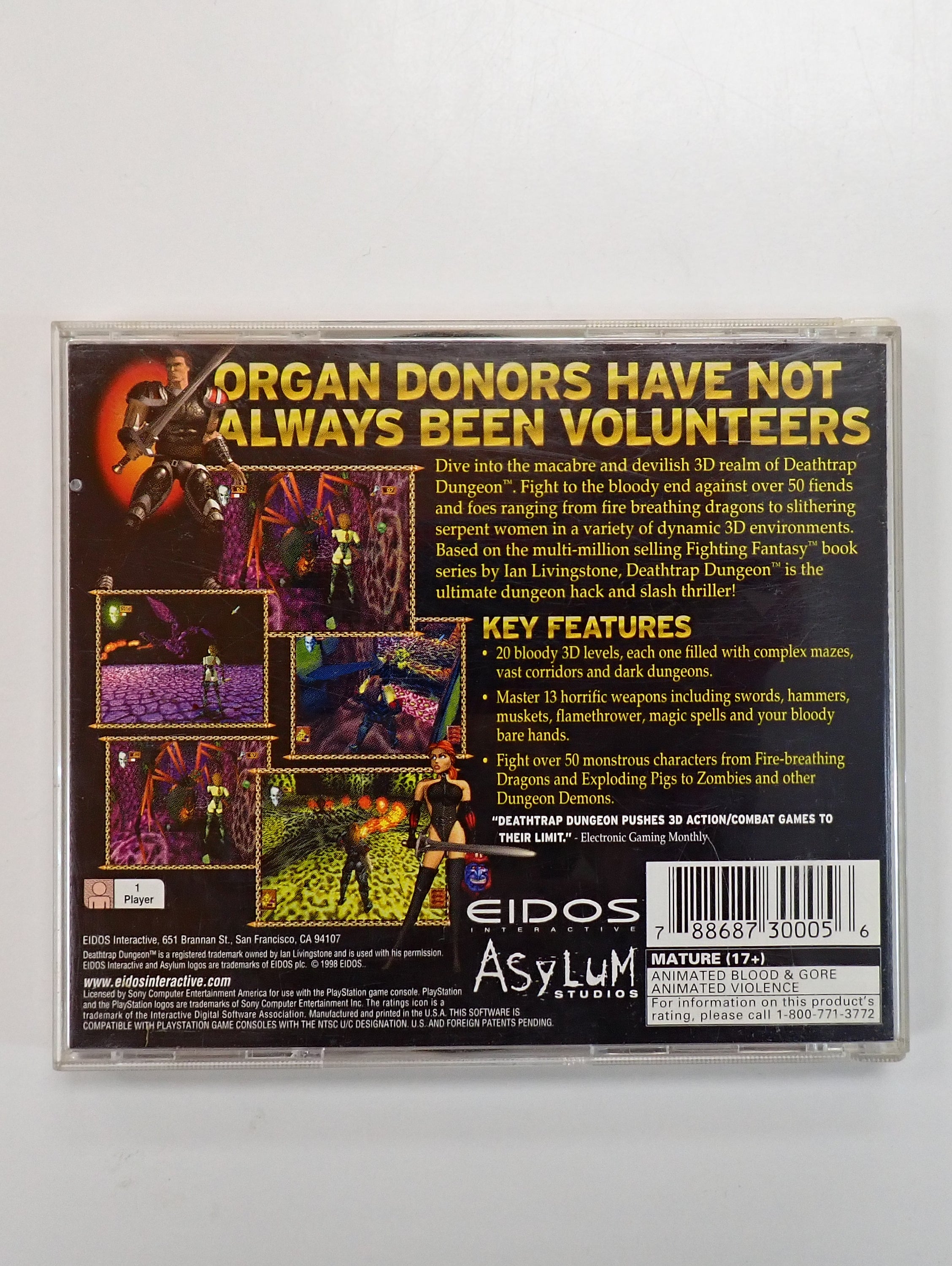 Deathtrap Dungeon - PS1 [Pre-Owned]