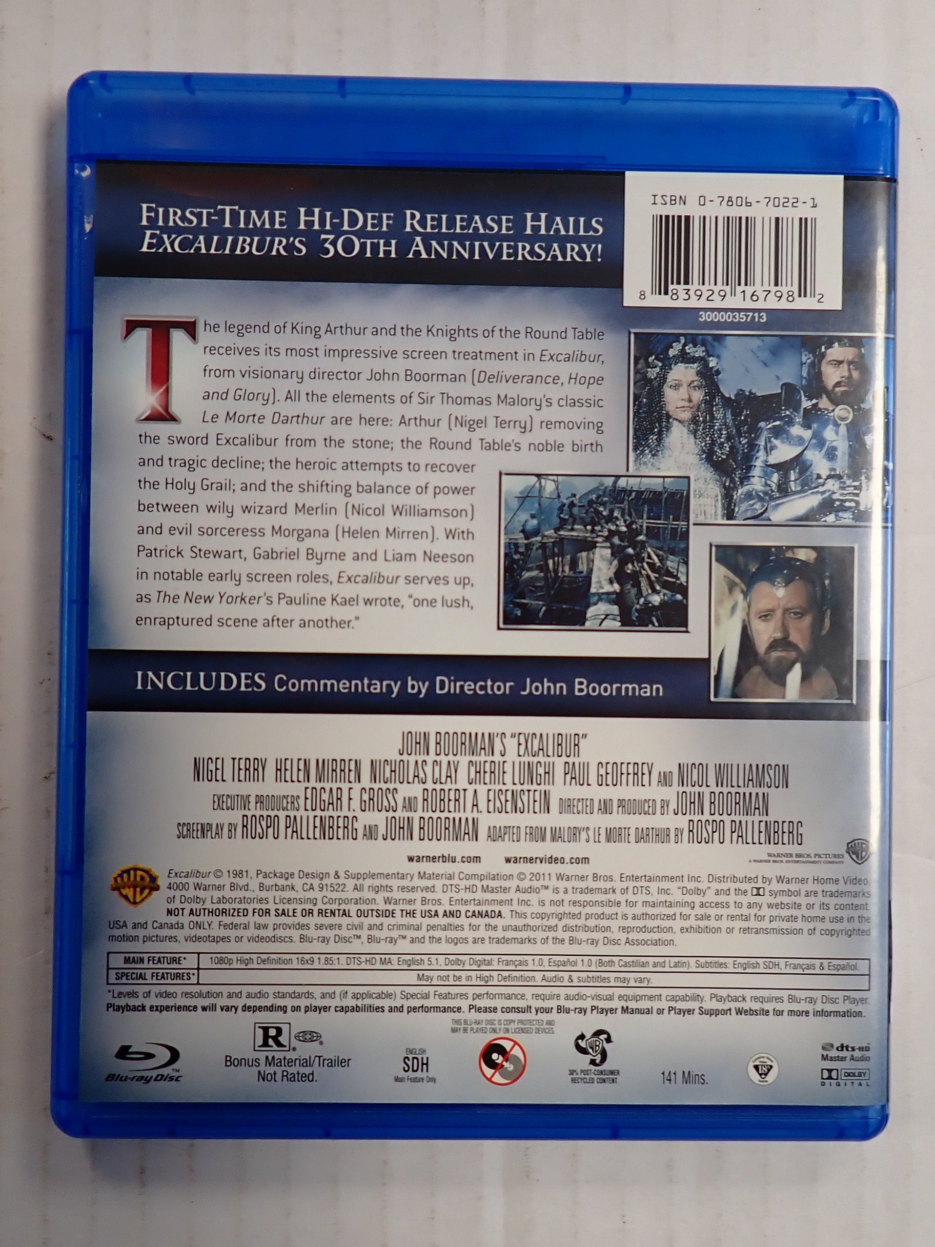 Excalibur - Blu-Ray [Pre-Owned]