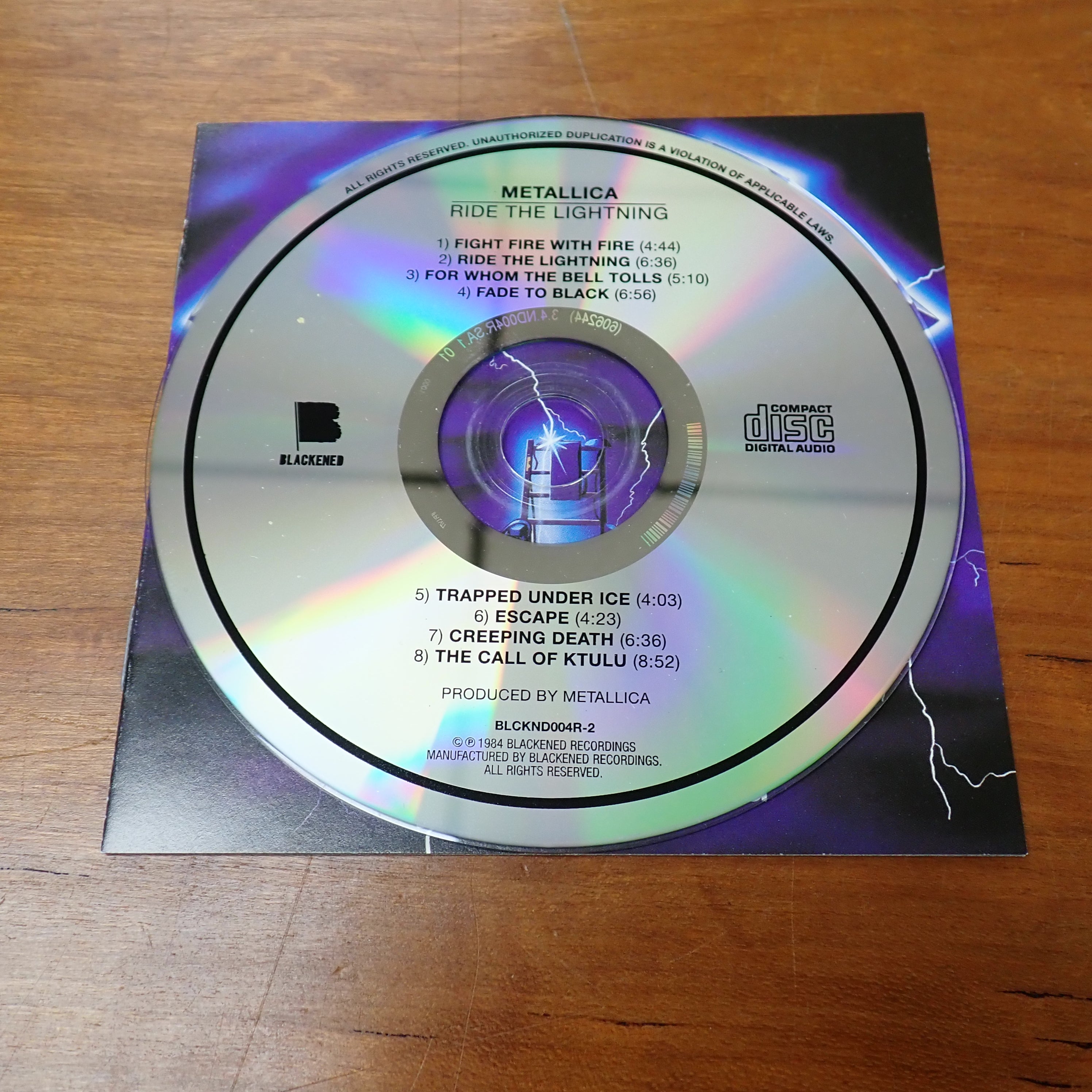 Metallica - Ride the Lightning CD
