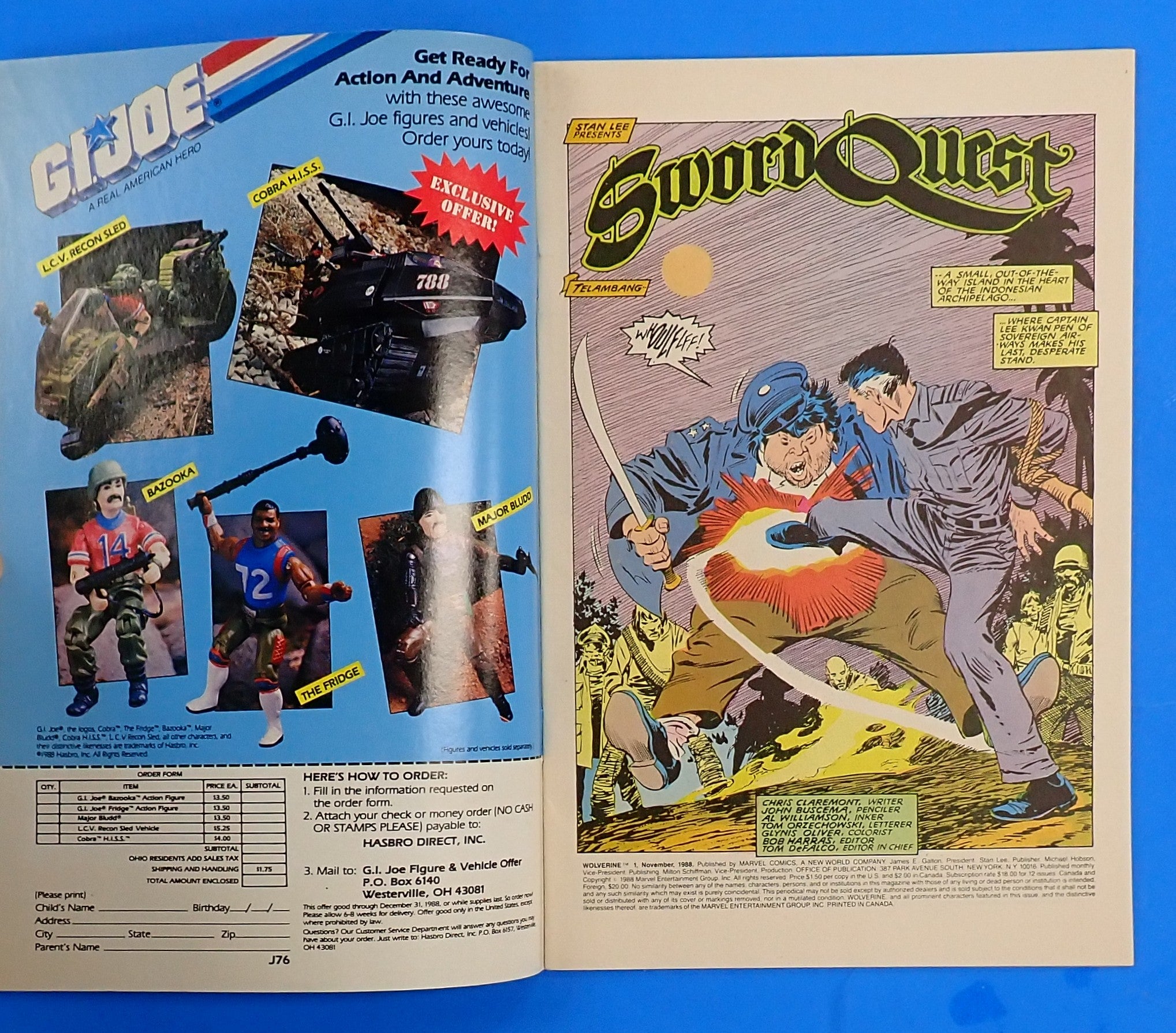 Wolverine #1 (1988) - VF (8.0) - 1st Ongoing Solo Series